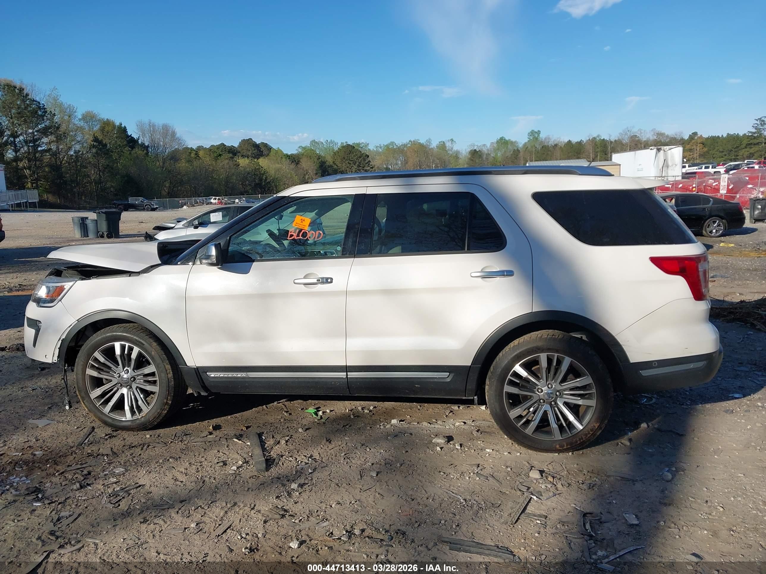 2018 Ford Explorer Platinum Белый vin: 1FM5K8HT9JGA86054