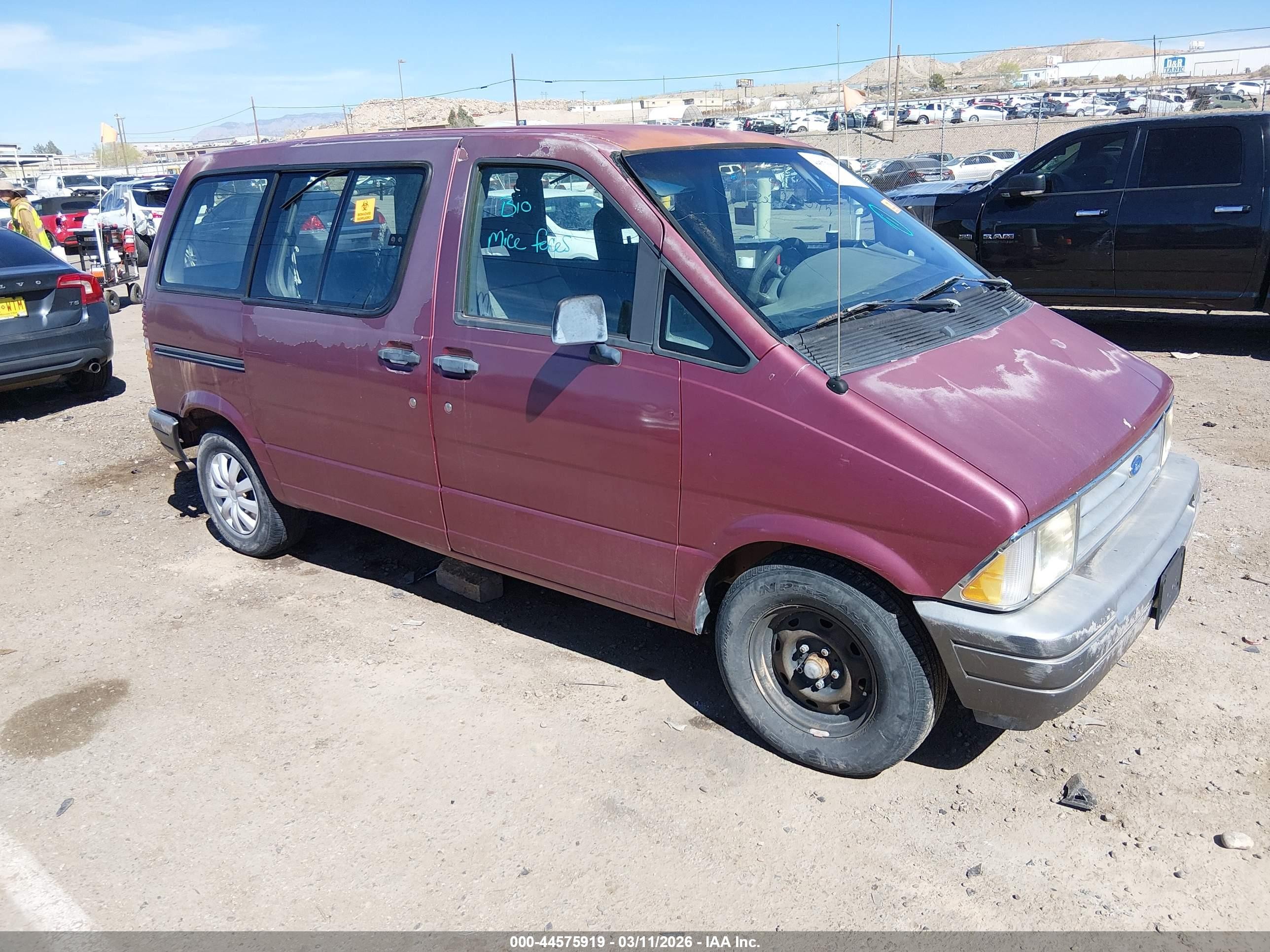 1995 Ford Aerostar   Red vin: 1FMCA11U0SZB79877
