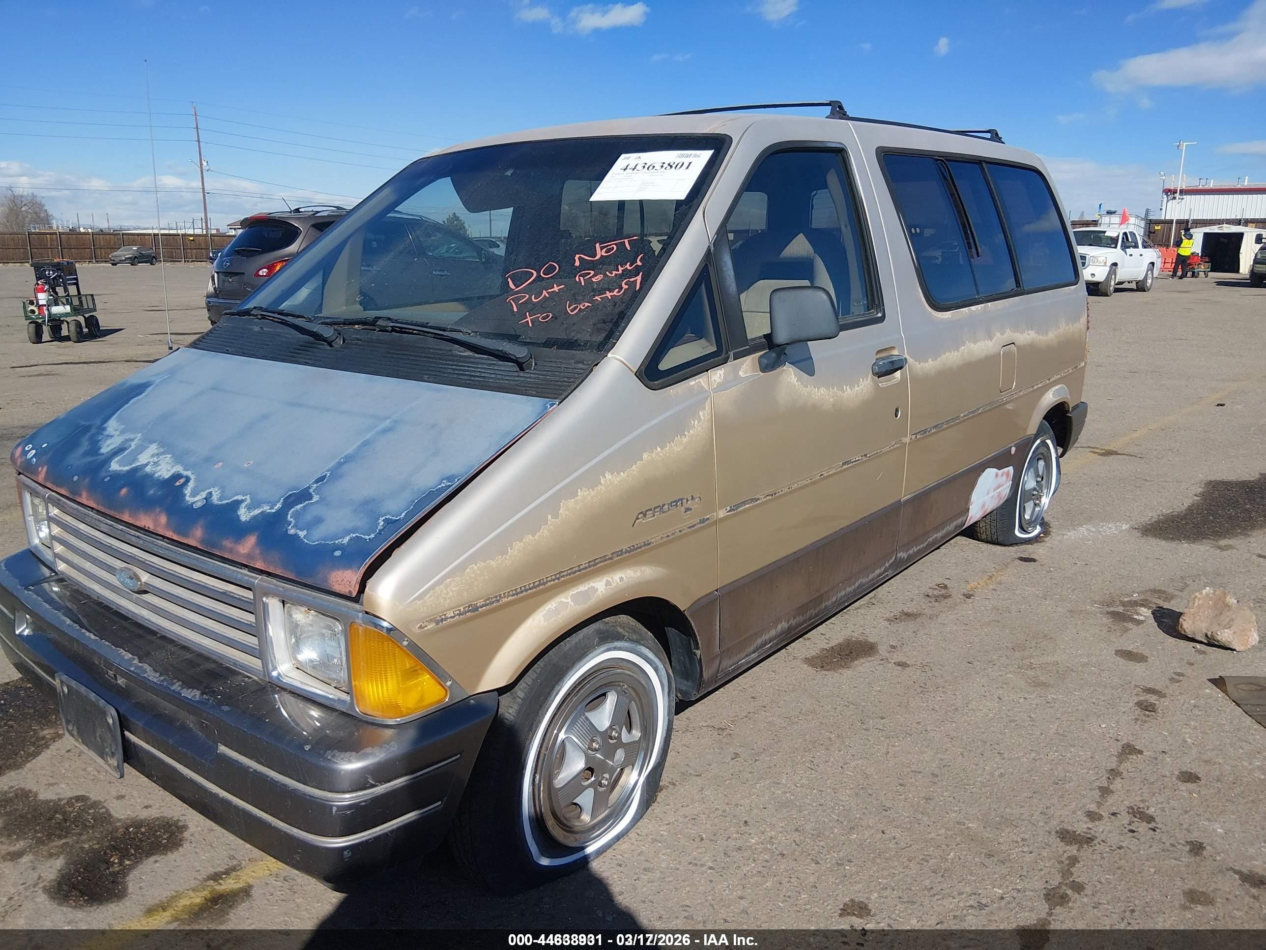 1987 Ford Aerostar Tan vin: 1FMCA11U4HZB63206