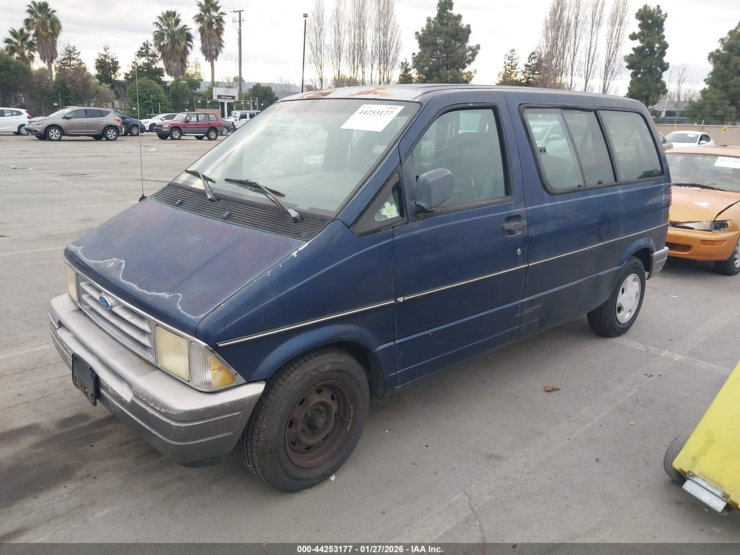 1996 Ford Aerostar   Blue vin: 1FMCA11U4TZB07114