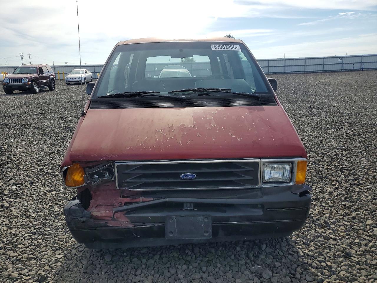 1989 Ford Aerostar Red vin: 1FMCA11UXKZB33635