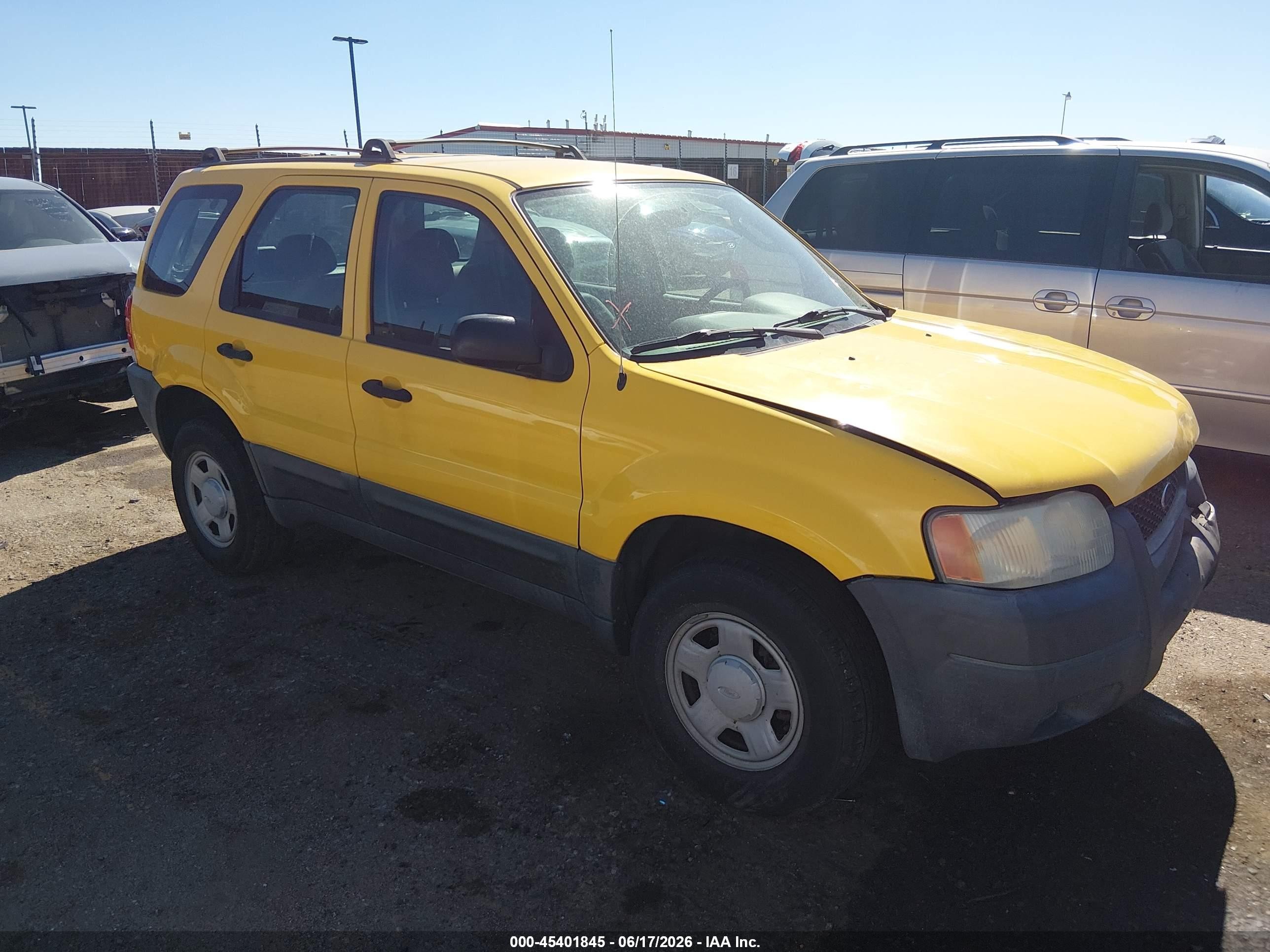2003 Ford Escape Xls Yellow vin: 1FMCU02123KD98761