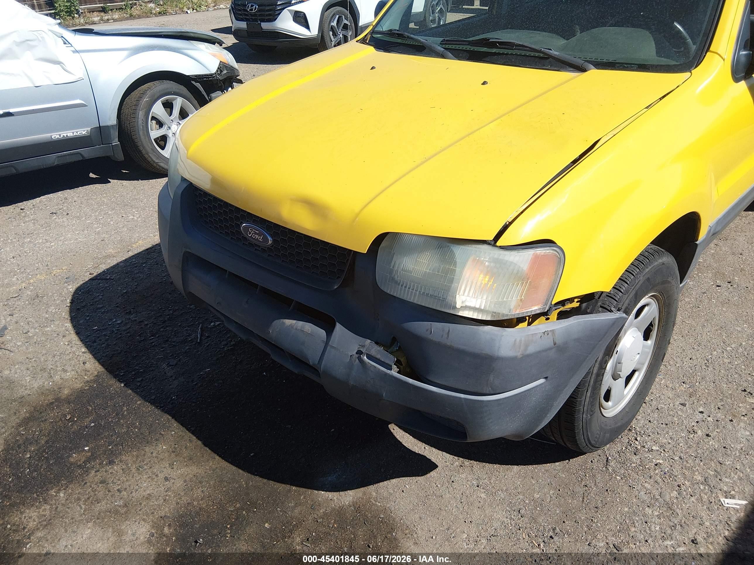 2003 Ford Escape Xls Желтый vin: 1FMCU02123KD98761