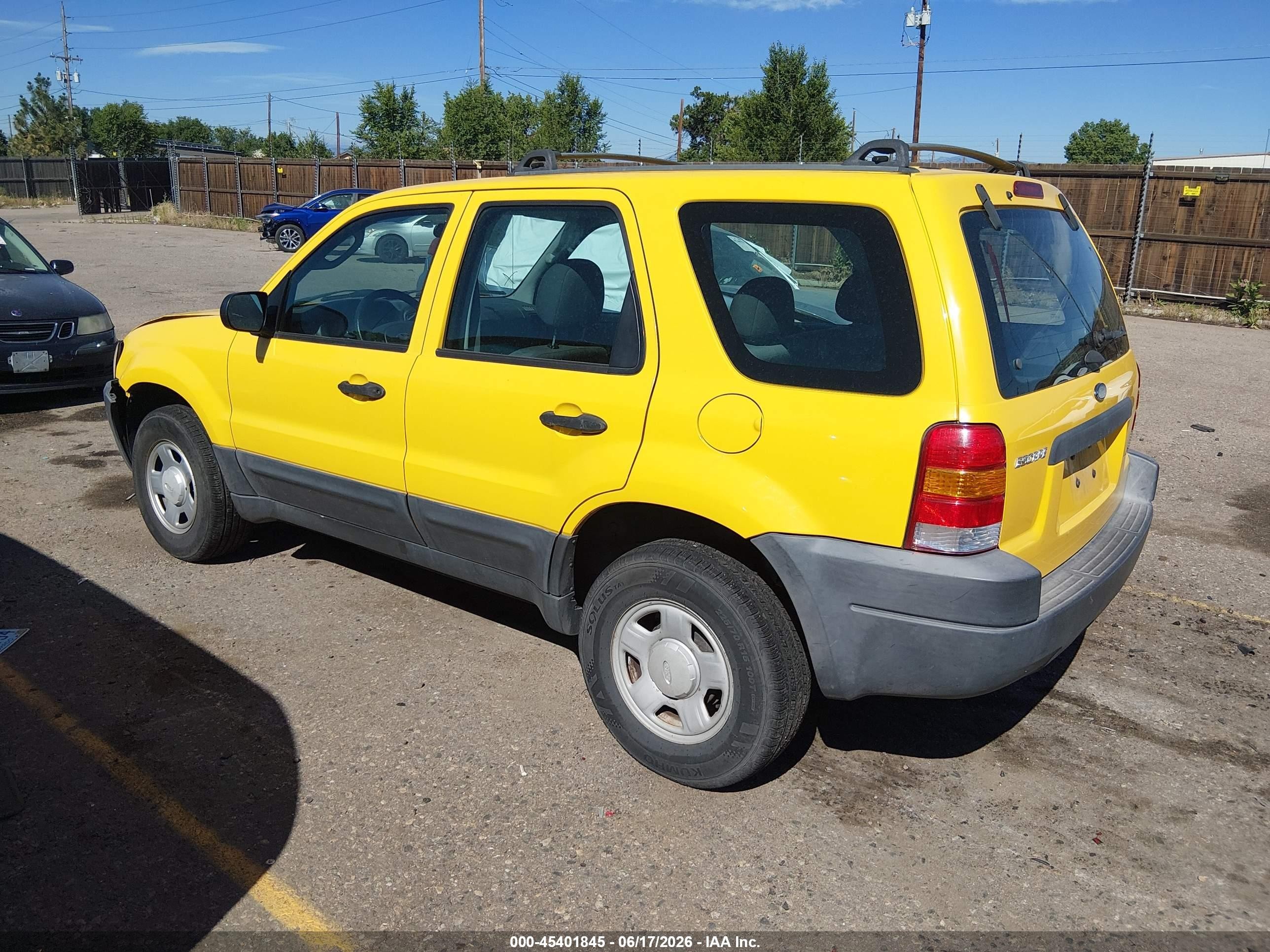 2003 Ford Escape Xls Желтый vin: 1FMCU02123KD98761