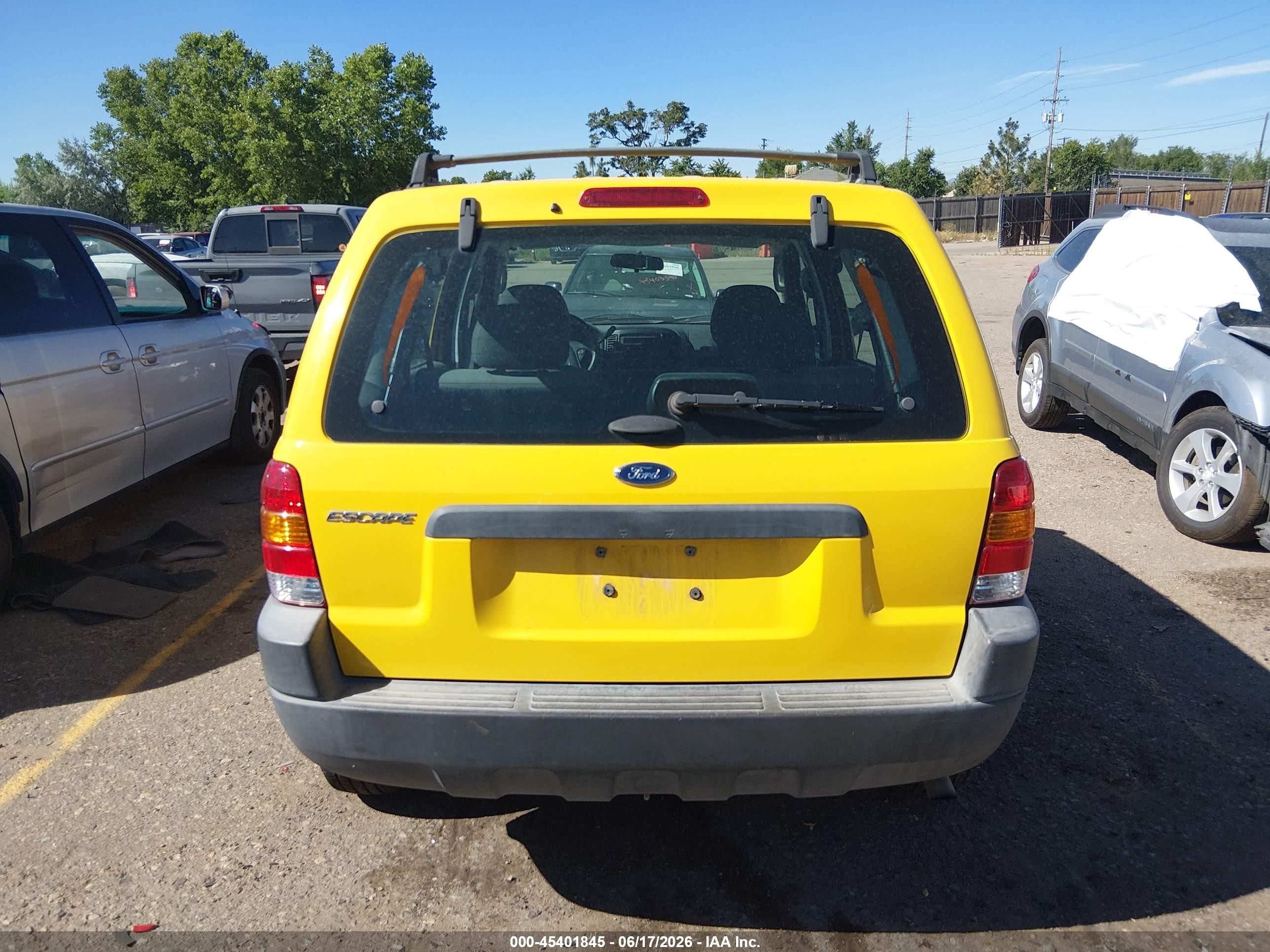 2003 Ford Escape Xls Желтый vin: 1FMCU02123KD98761