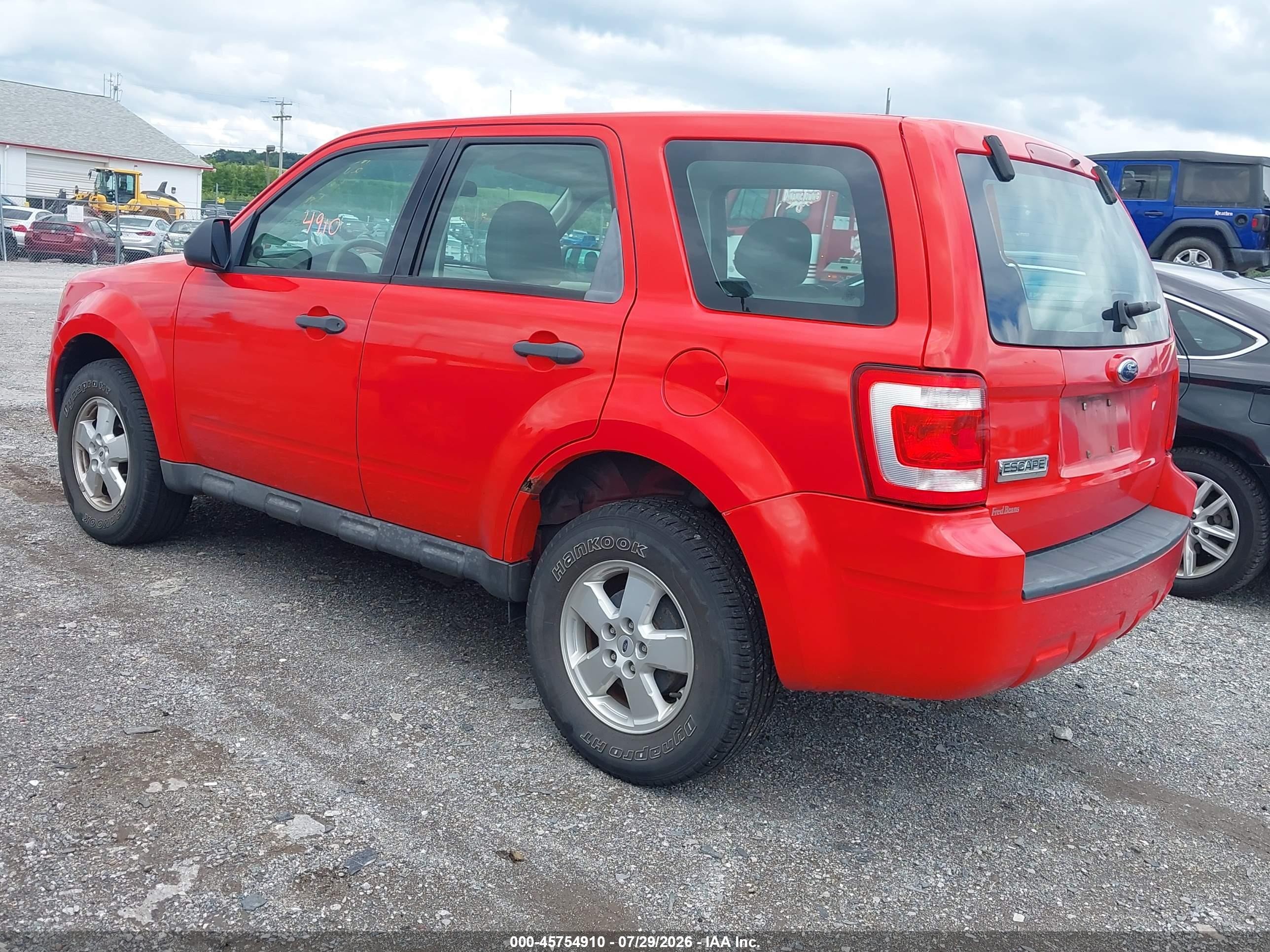 2009 Ford Escape Xls/xls Manual Красный vin: 1FMCU02719KA33114
