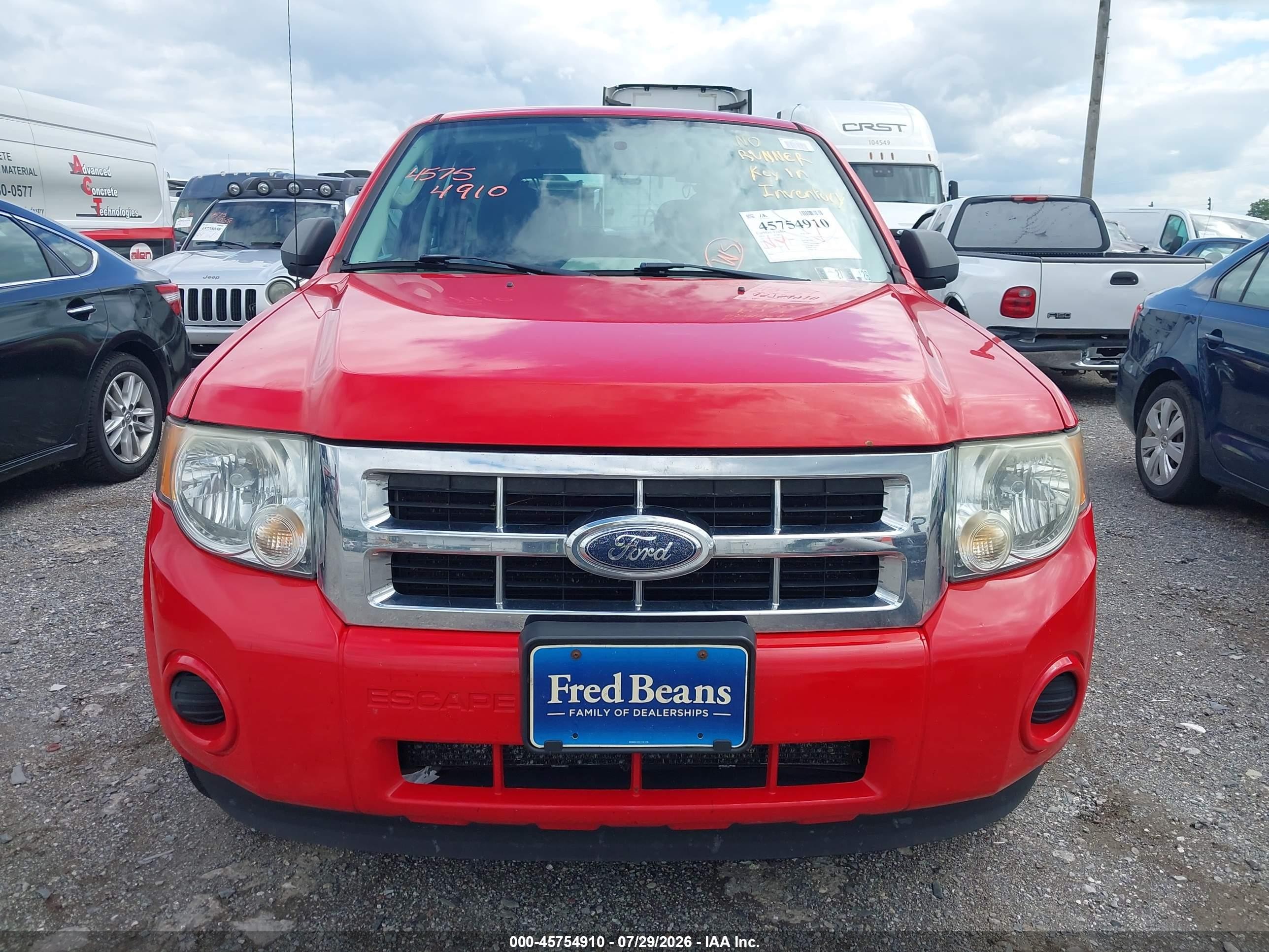2009 Ford Escape Xls/xls Manual Красный vin: 1FMCU02719KA33114