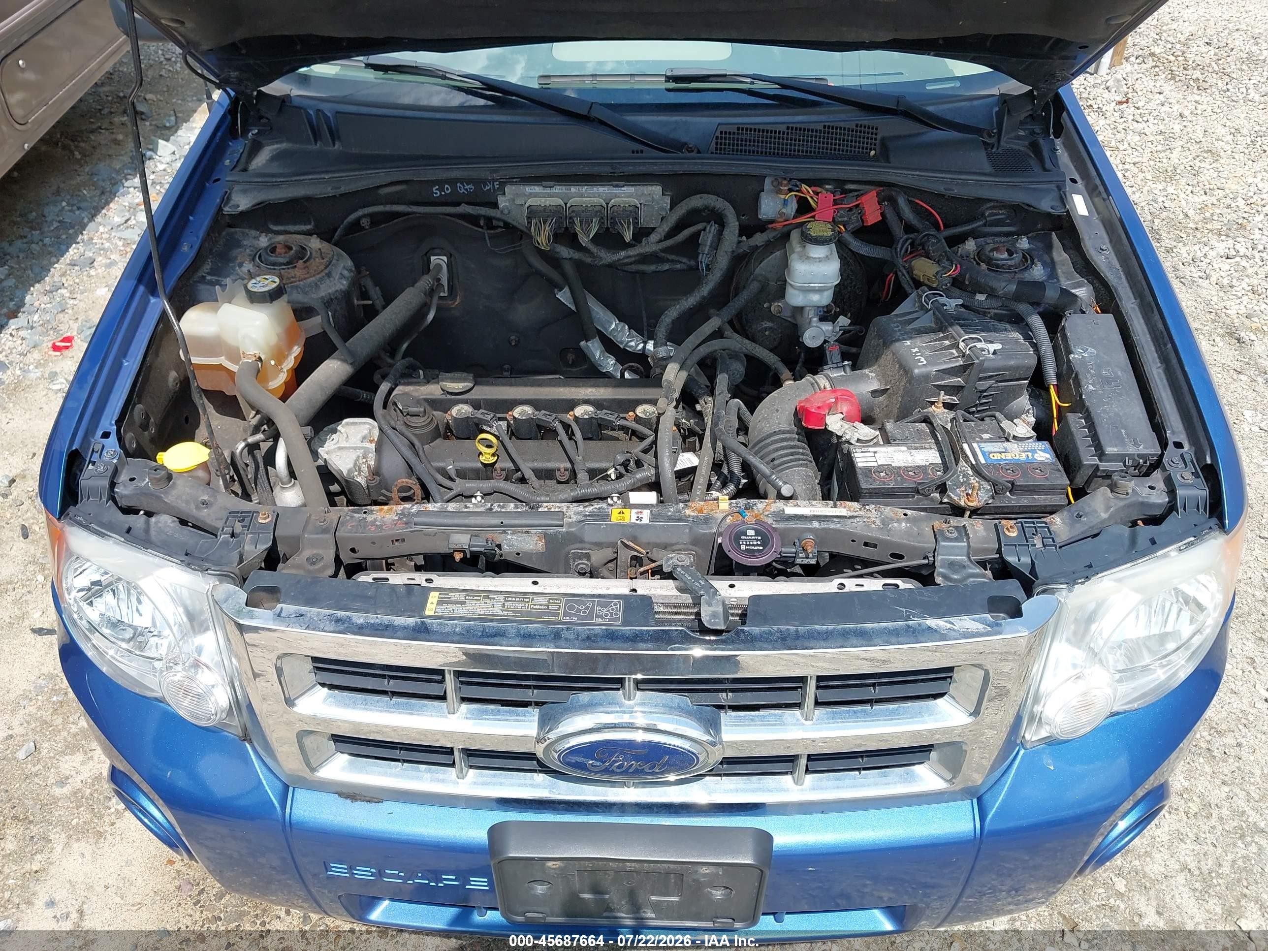 2009 Ford Escape Xls/xls Manual Blue vin: 1FMCU02759KA74880