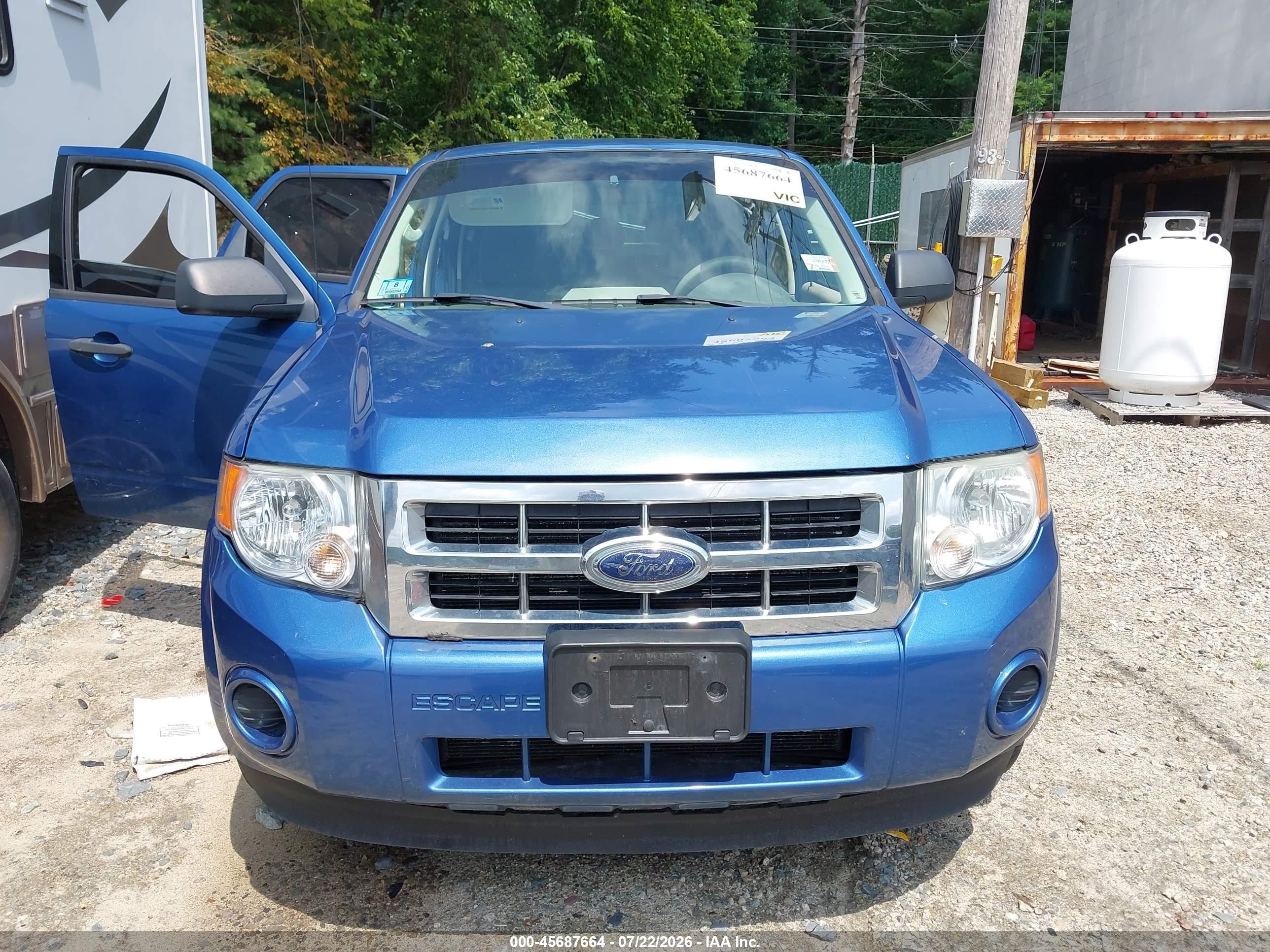2009 Ford Escape Xls/xls Manual Blue vin: 1FMCU02759KA74880