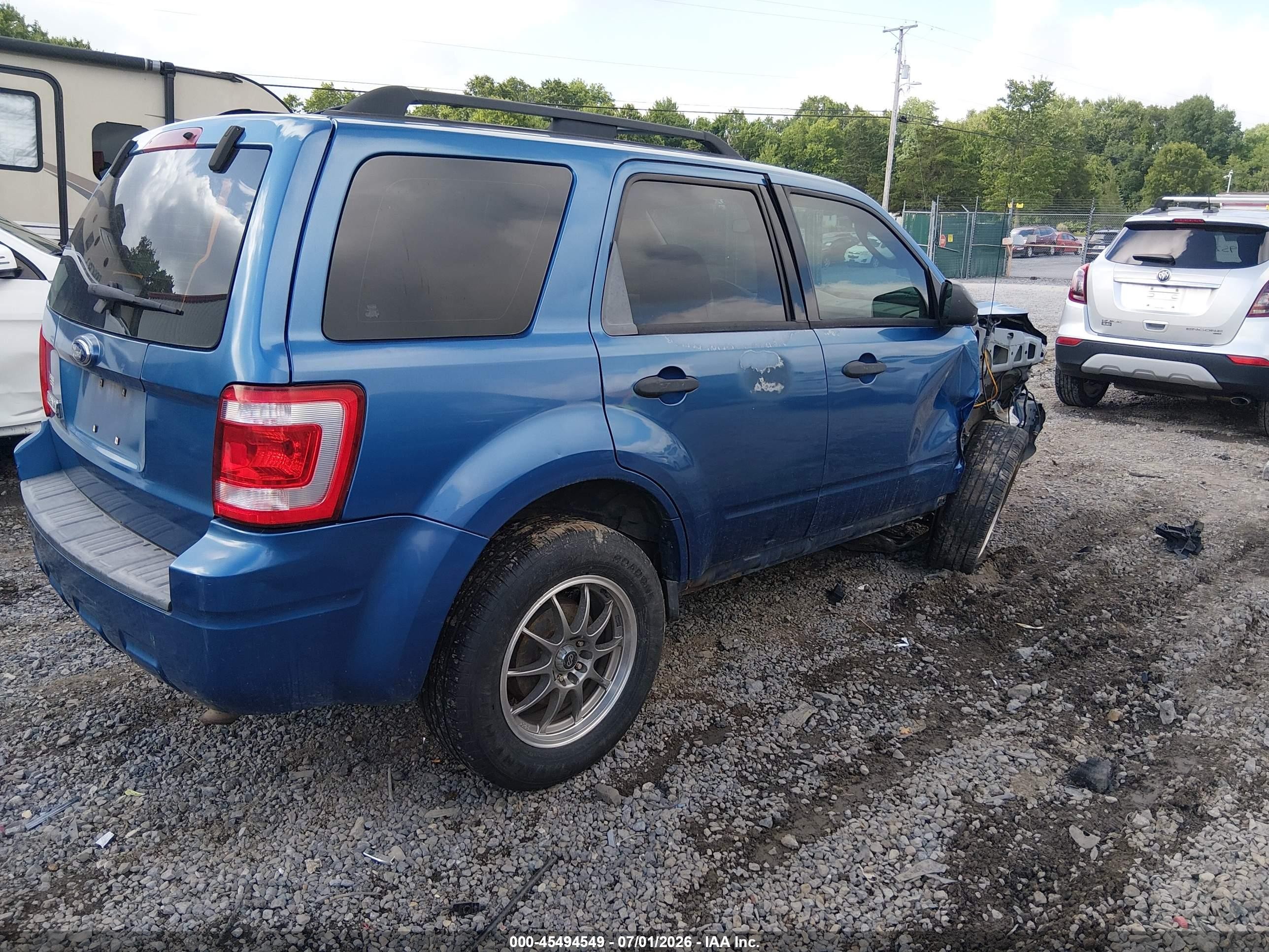 2009 Ford Escape Xls/xls Manual Blue vin: 1FMCU02779KA29522