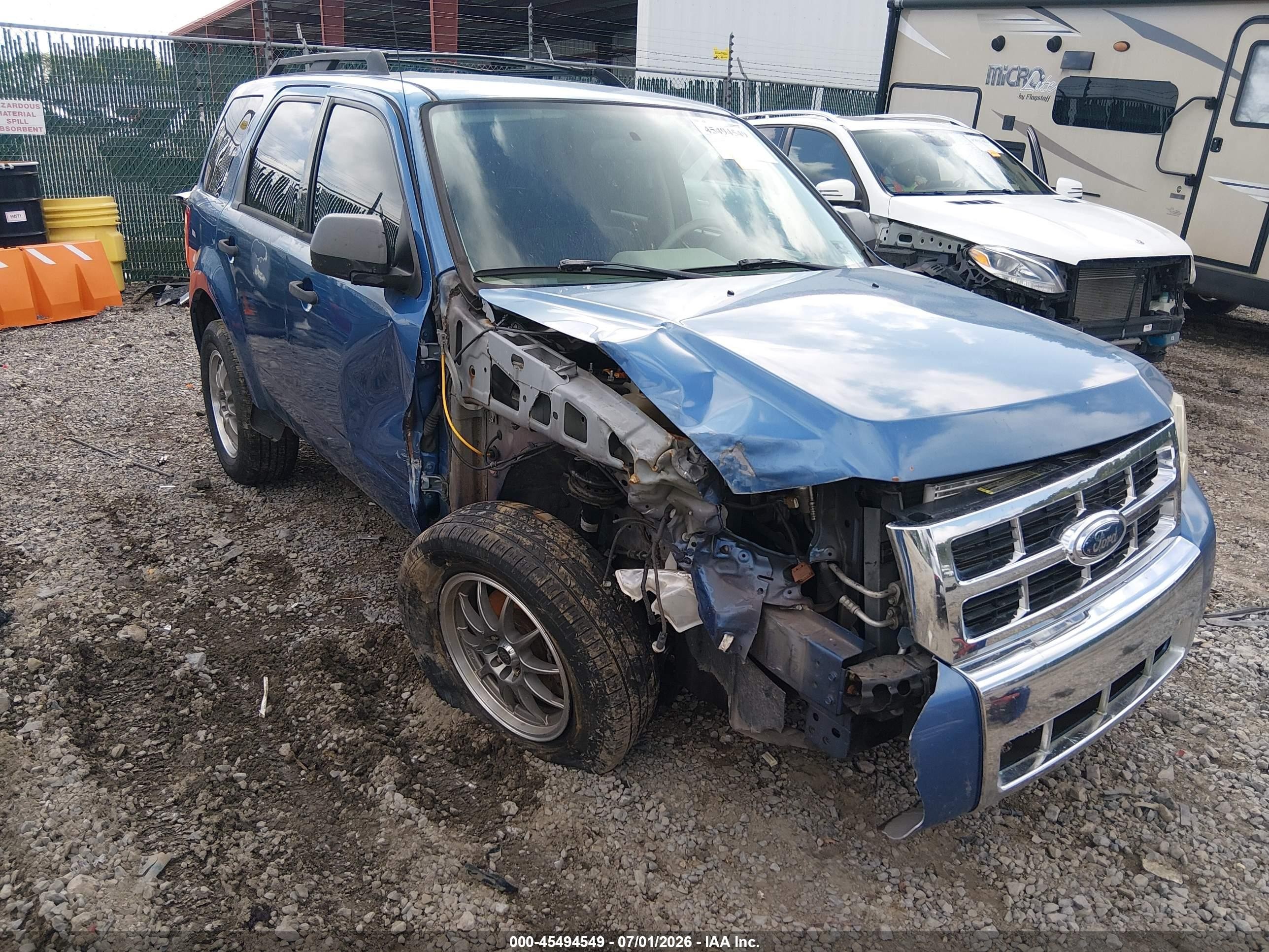 2009 Ford Escape Xls/xls Manual Blue vin: 1FMCU02779KA29522