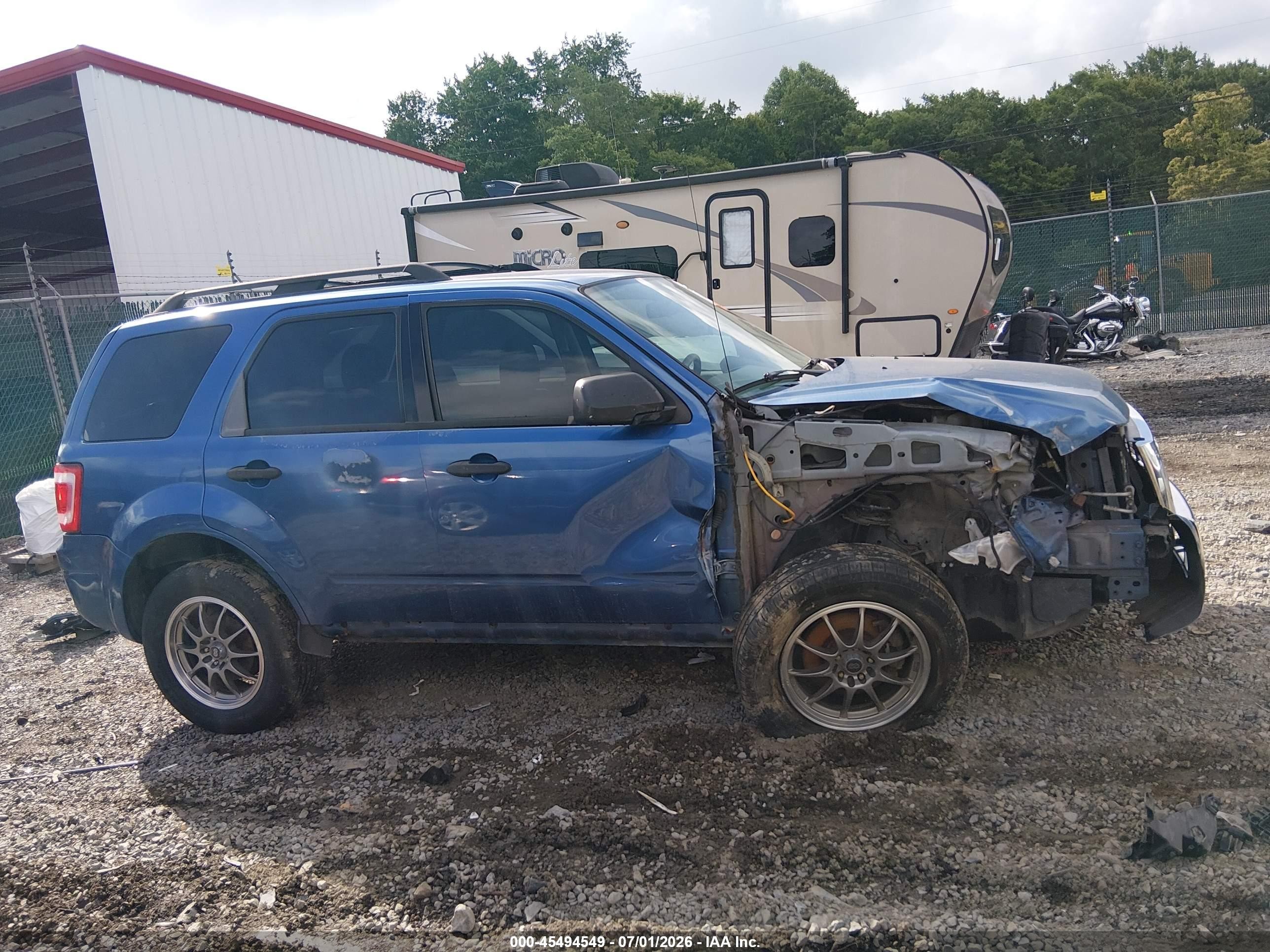 2009 Ford Escape Xls/xls Manual Blue vin: 1FMCU02779KA29522