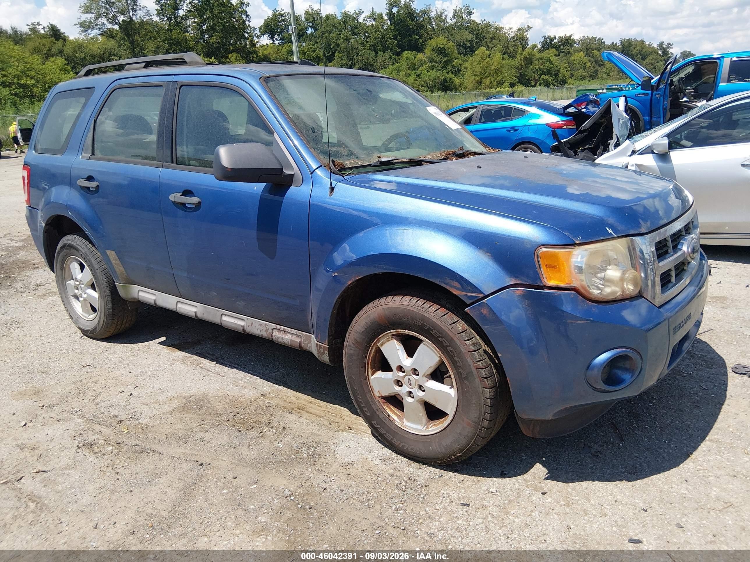 2009 Ford Escape Xls/xls Manual Blue vin: 1FMCU02779KB93997