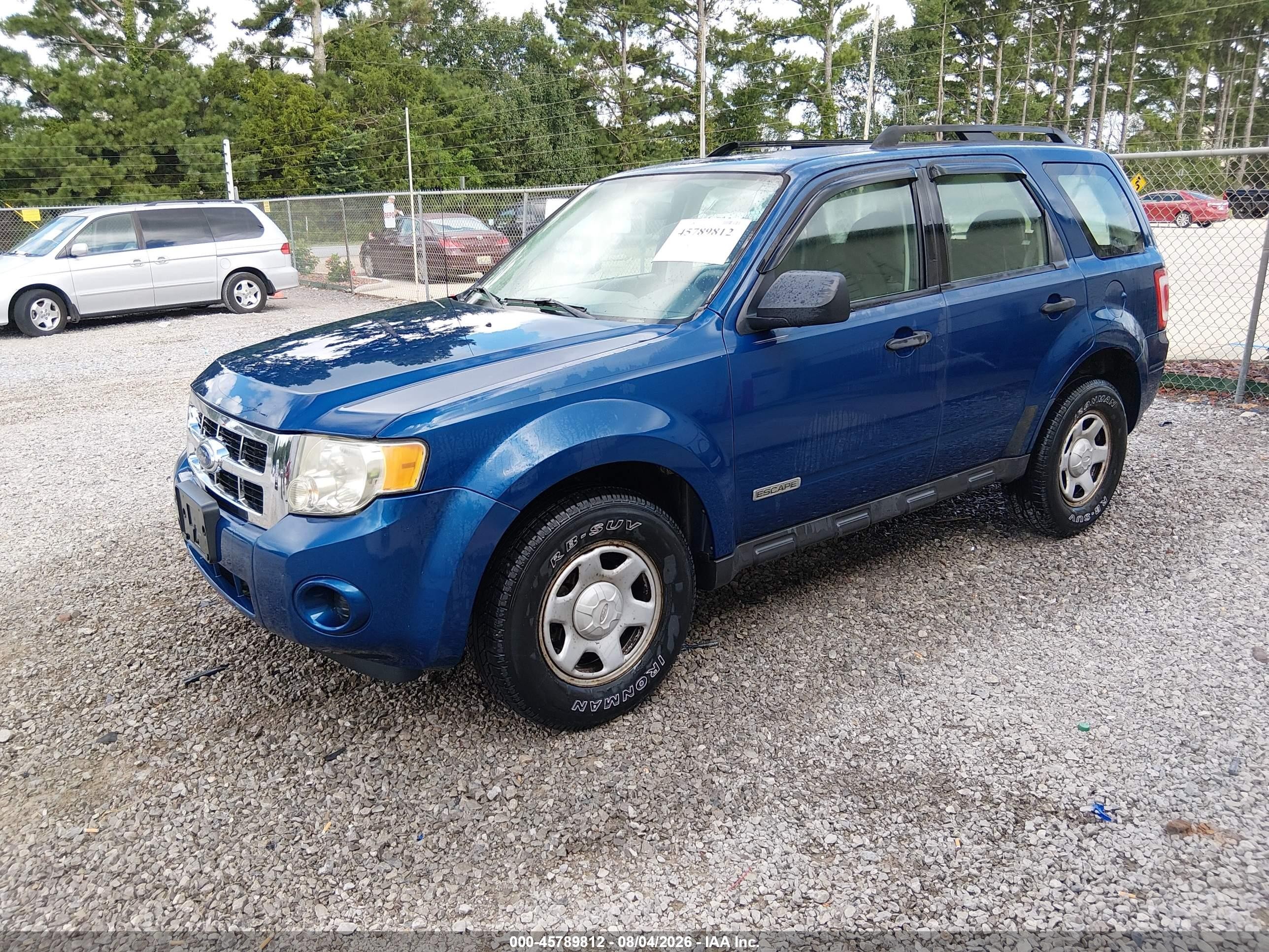 2008 Ford Escape Xls/xls Manual Blue vin: 1FMCU02Z28KB05552