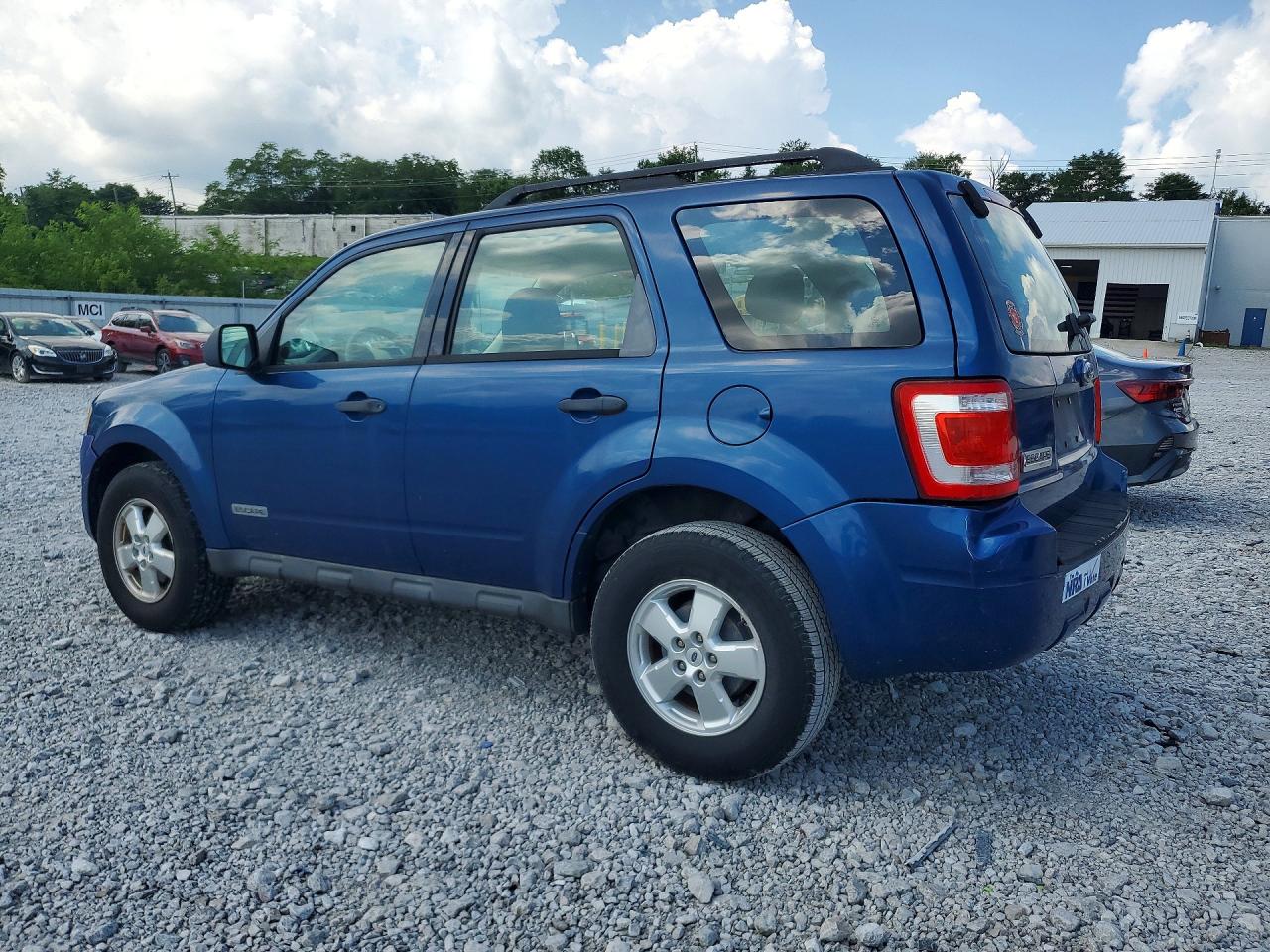 2008 Ford Escape Xls Blue vin: 1FMCU02Z28KE64593