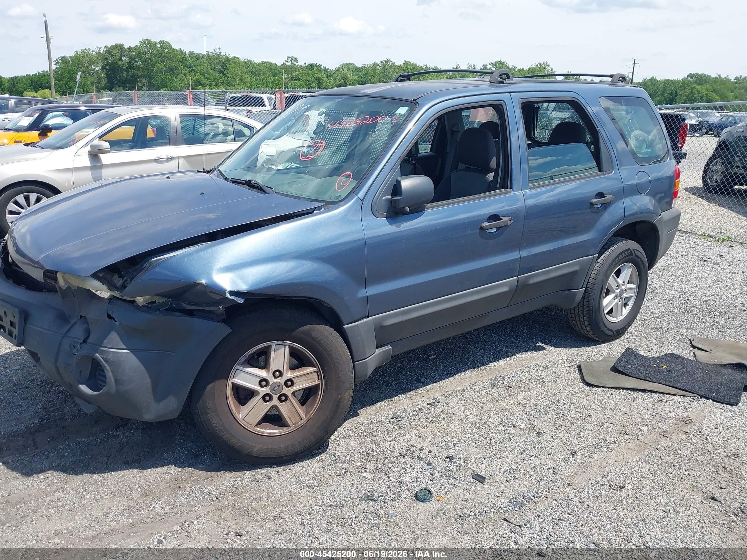 2006 Ford Escape Xls Blue vin: 1FMCU02Z36KA41888