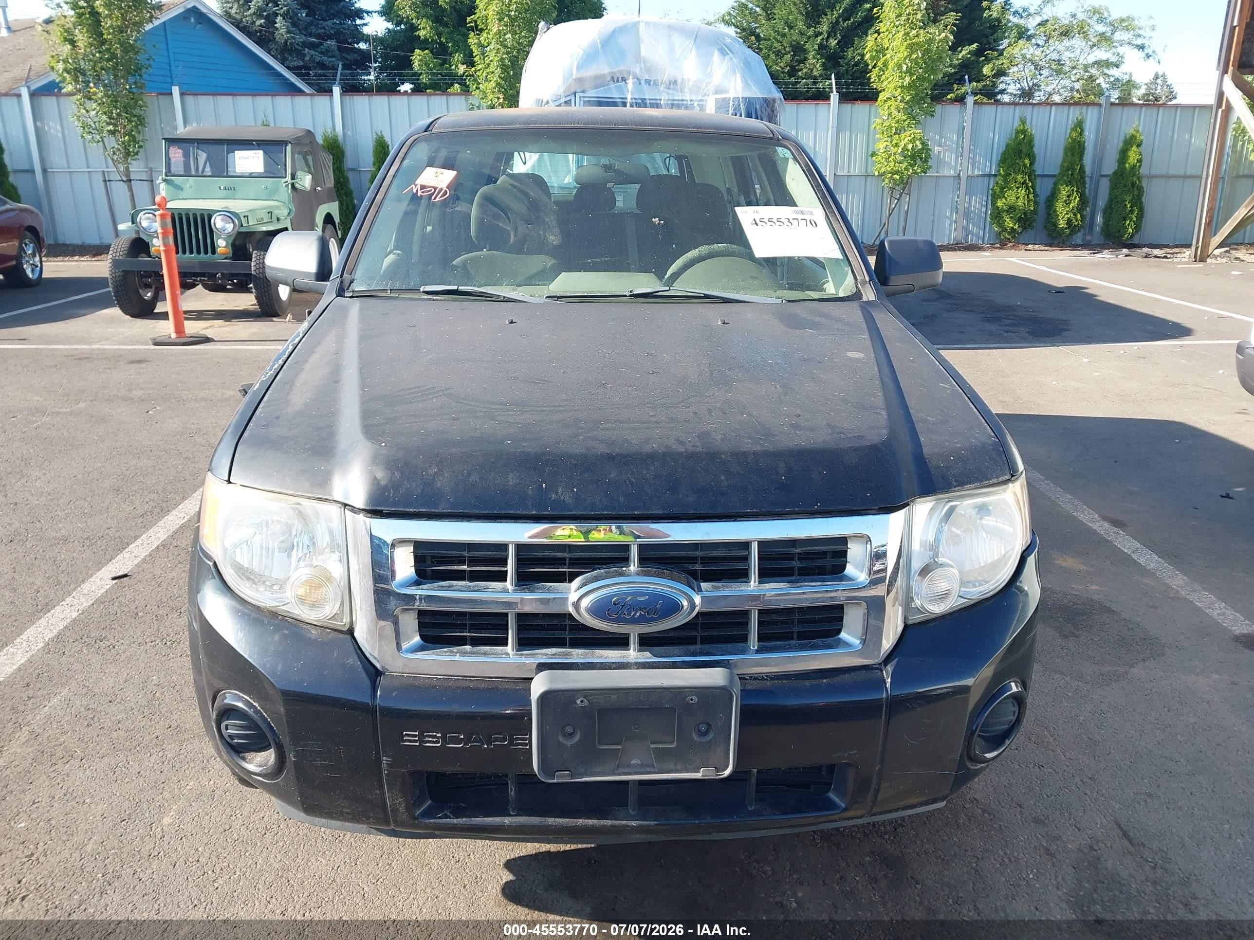 2008 Ford Escape Xls/xls Manual Black vin: 1FMCU02Z38KB04393