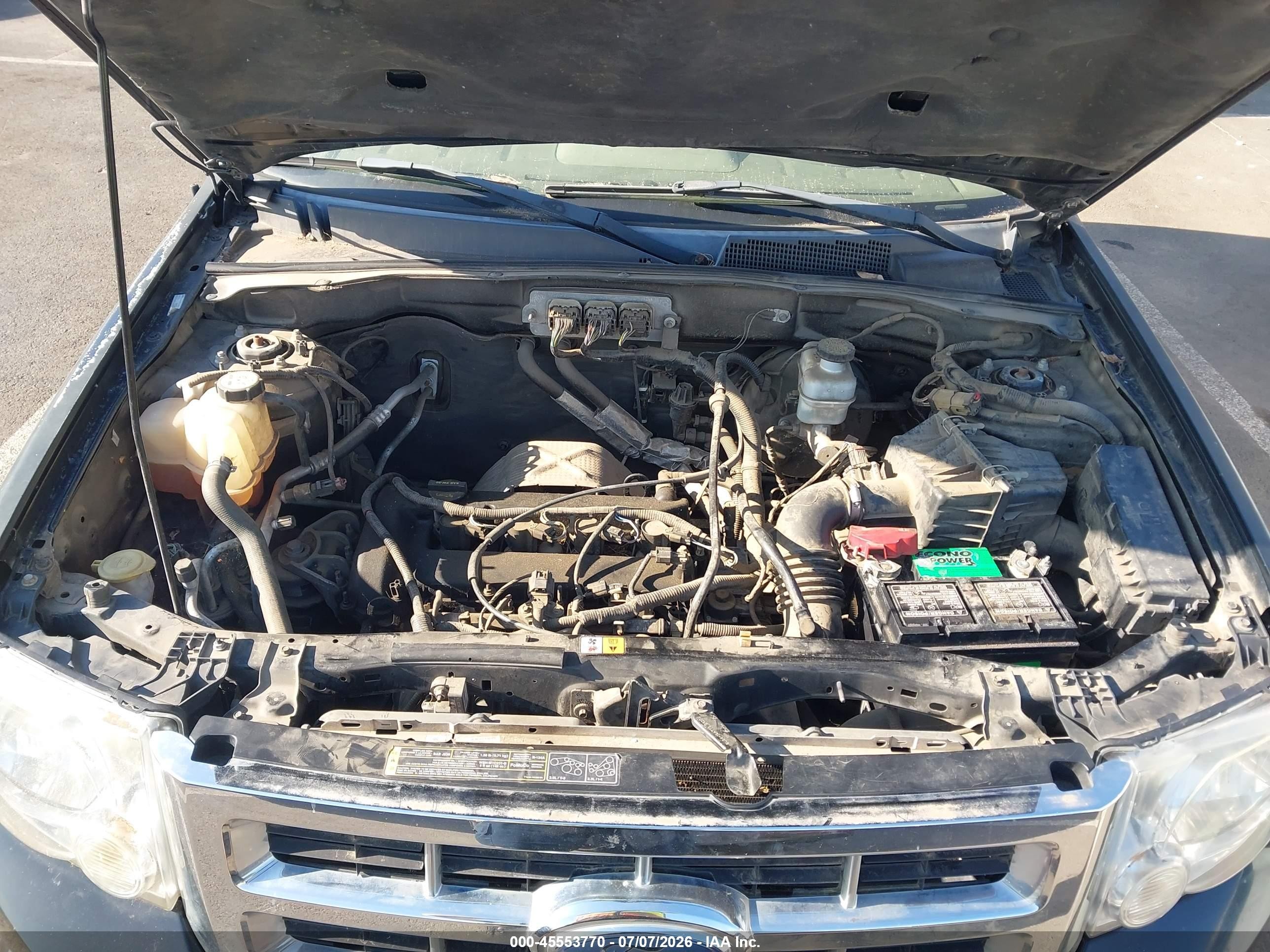 2008 Ford Escape Xls/xls Manual Black vin: 1FMCU02Z38KB04393