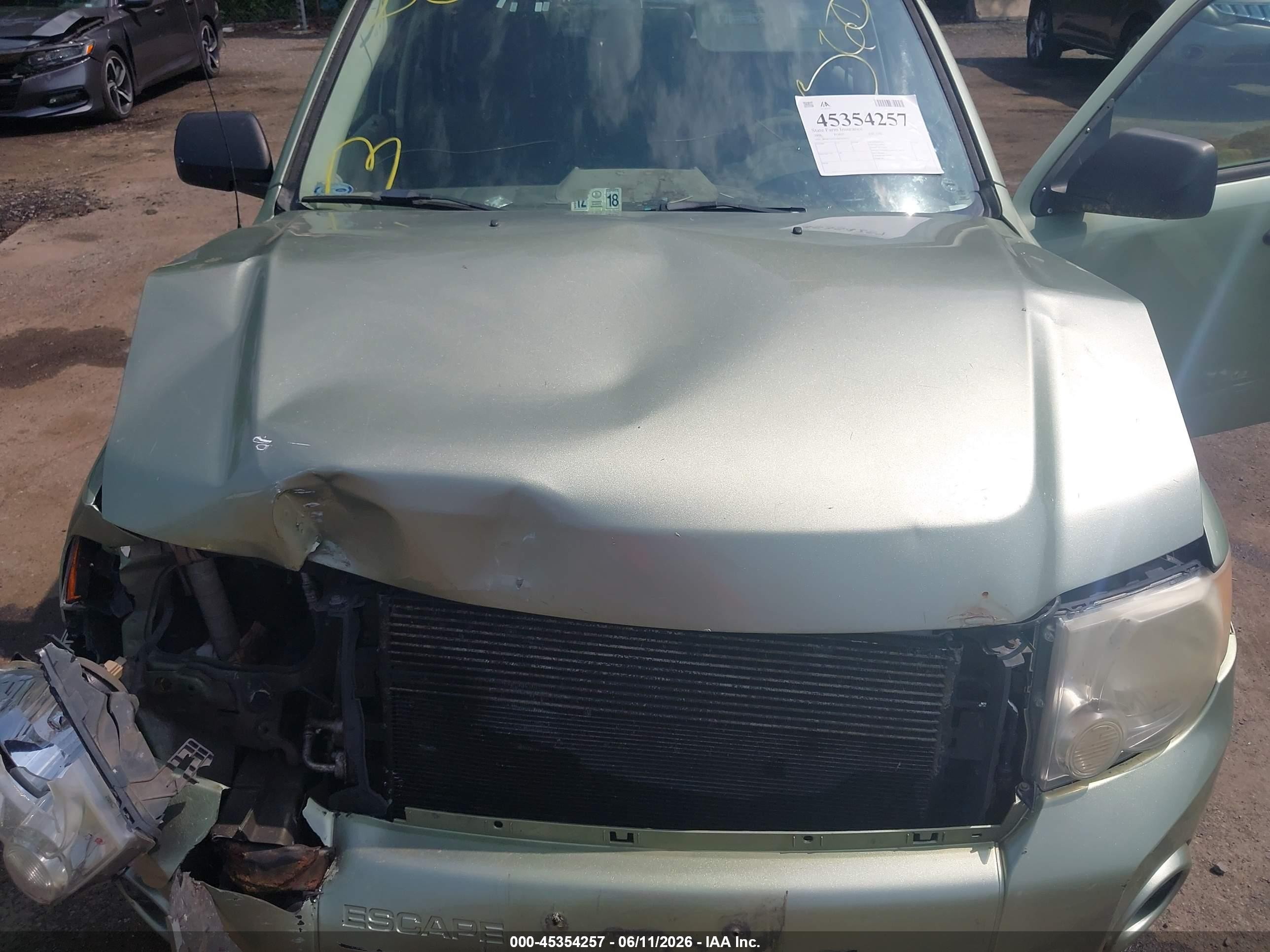 2008 Ford Escape Xls/xls Manual Green vin: 1FMCU02Z38KB26913