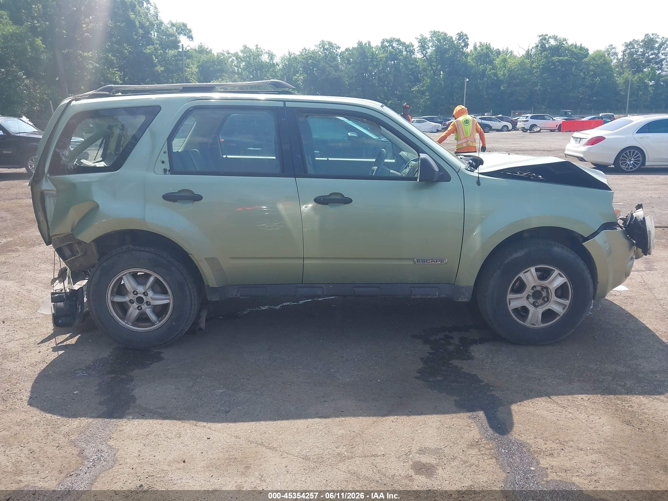 2008 Ford Escape Xls/xls Manual Green vin: 1FMCU02Z38KB26913