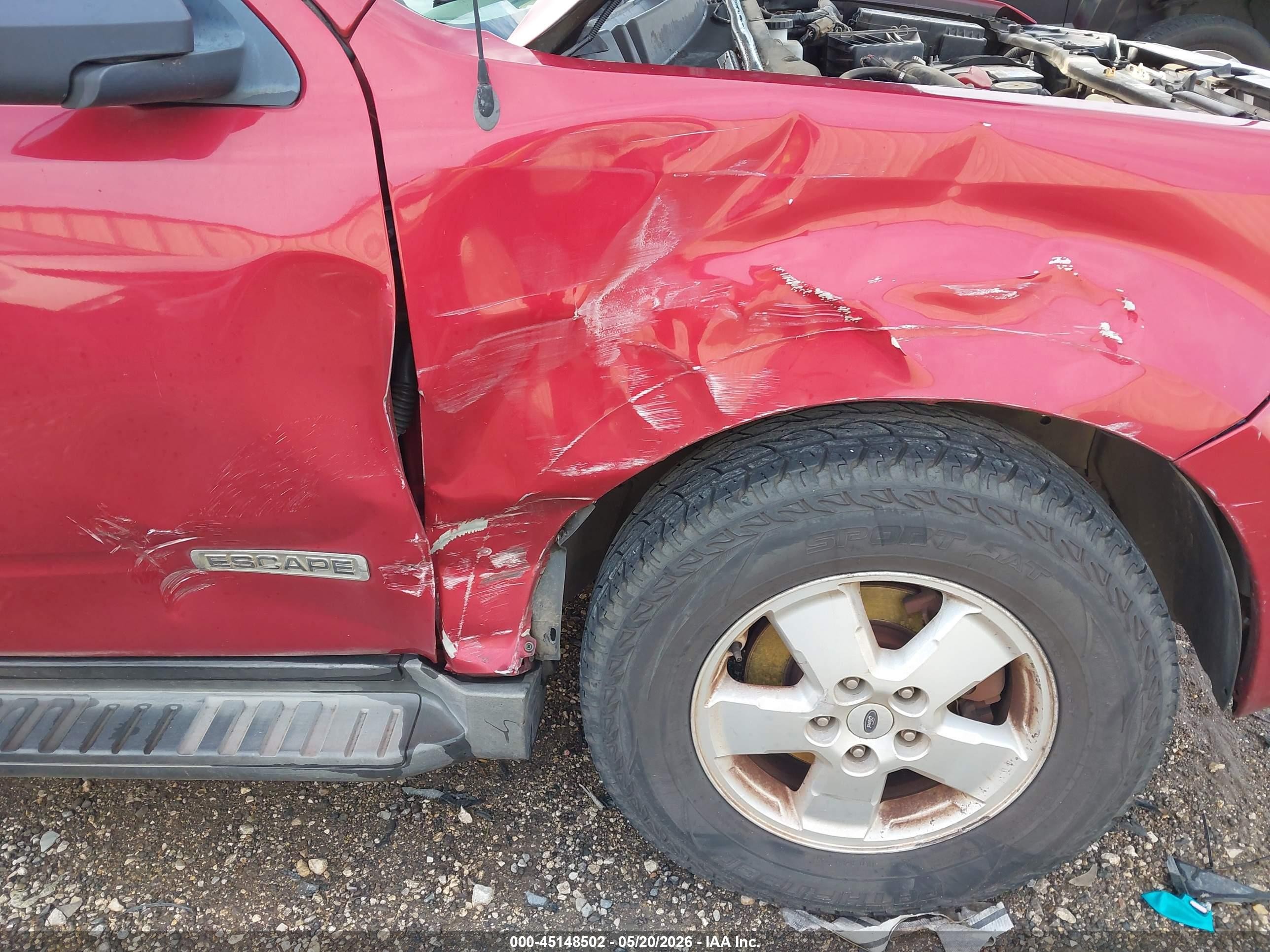 2008 Ford Escape Xls/xls Manual Red vin: 1FMCU02Z48KB14155
