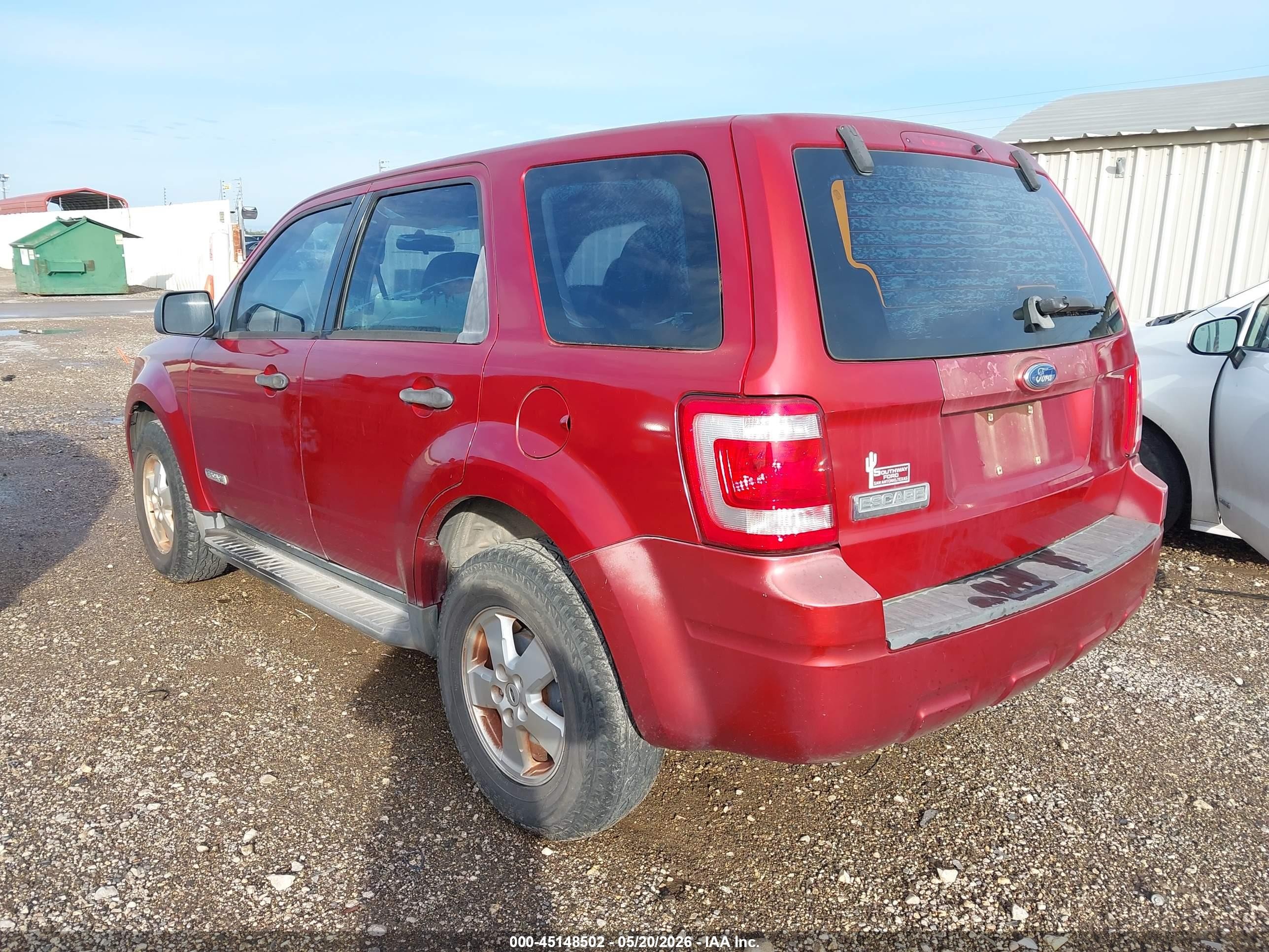 2008 Ford Escape Xls/xls Manual Red vin: 1FMCU02Z48KB14155