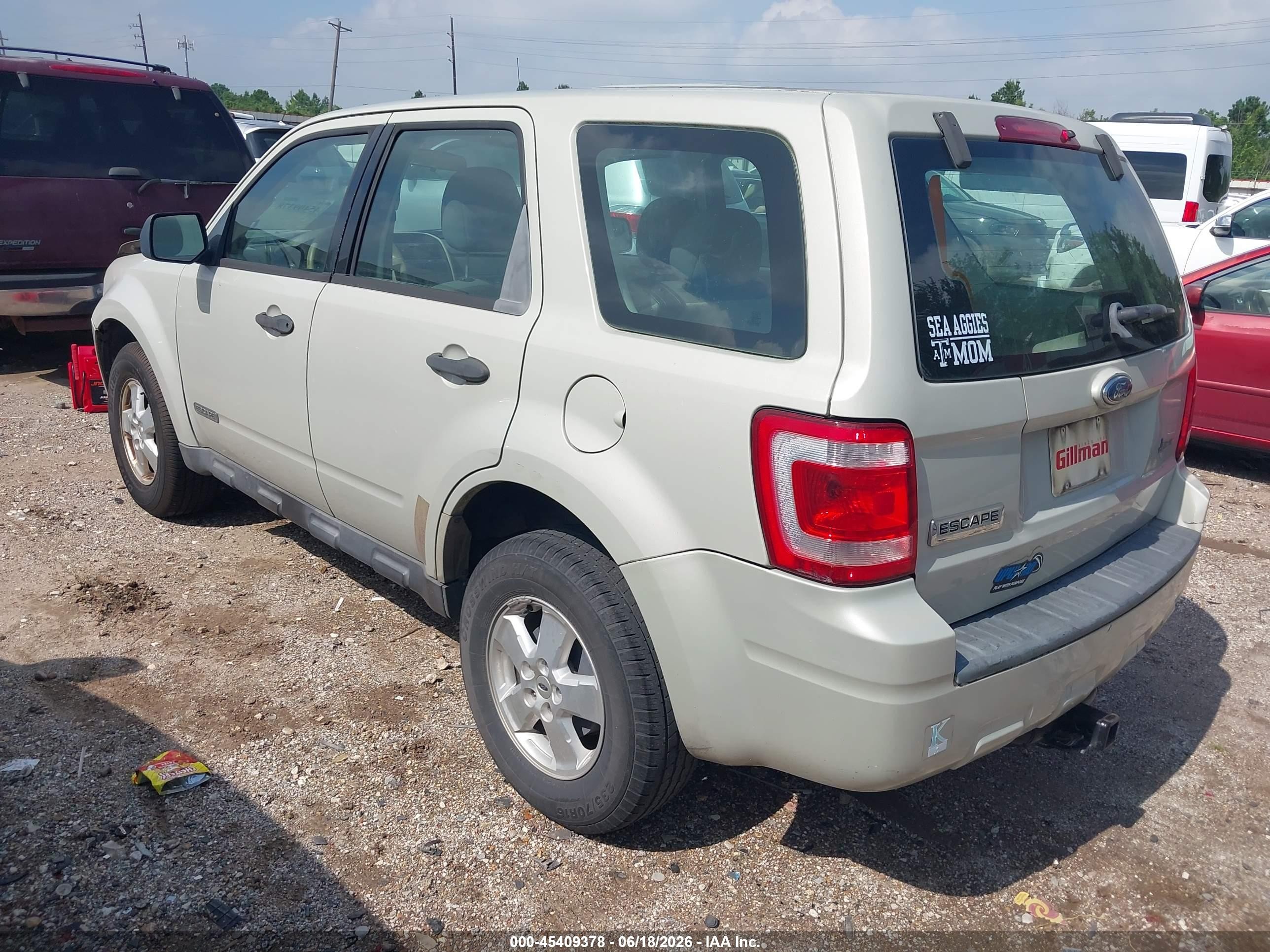 2008 Ford Escape Xls/xls Manual Tan vin: 1FMCU02Z58KC82046