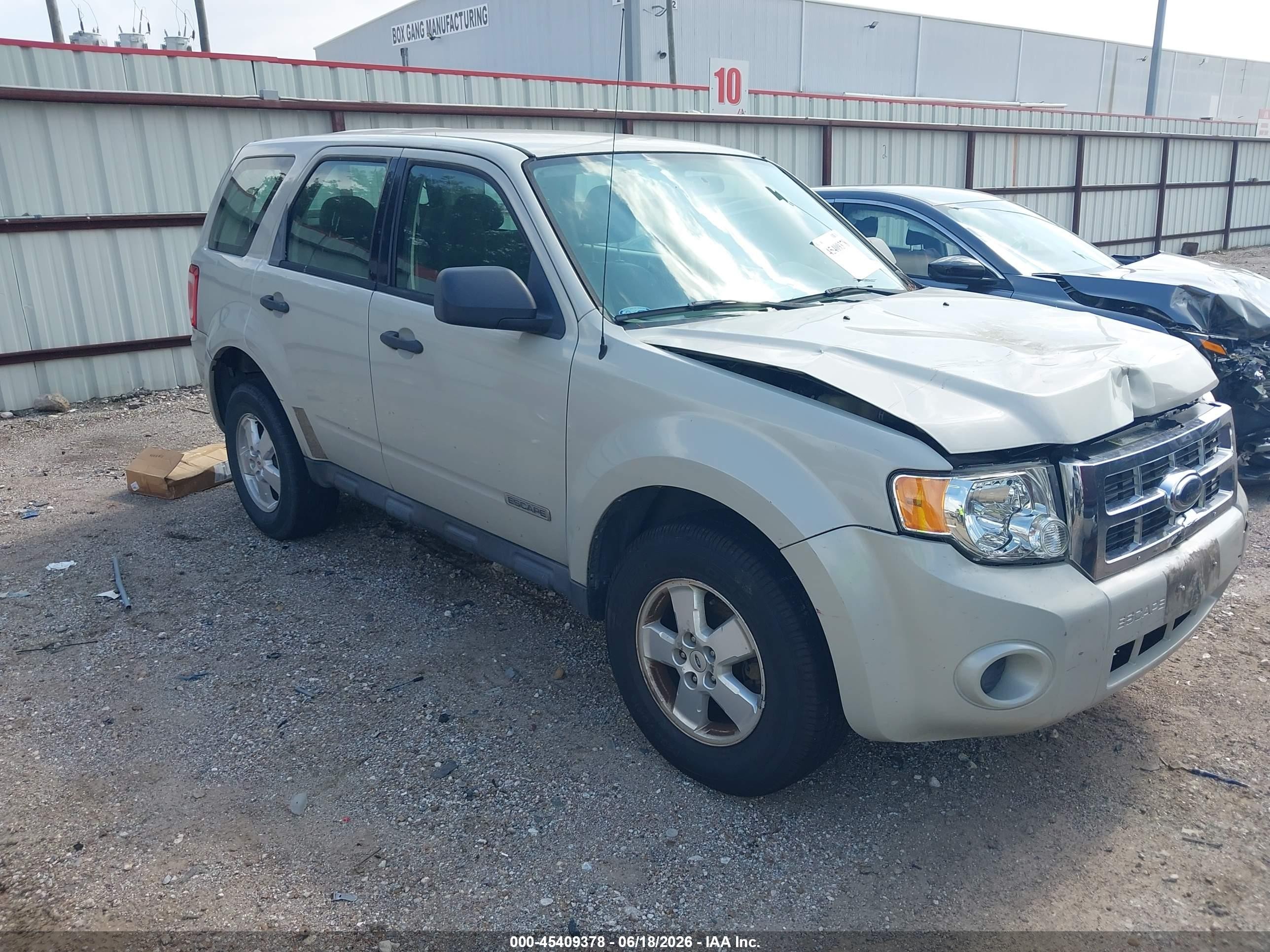 2008 Ford Escape Xls/xls Manual Tan vin: 1FMCU02Z58KC82046