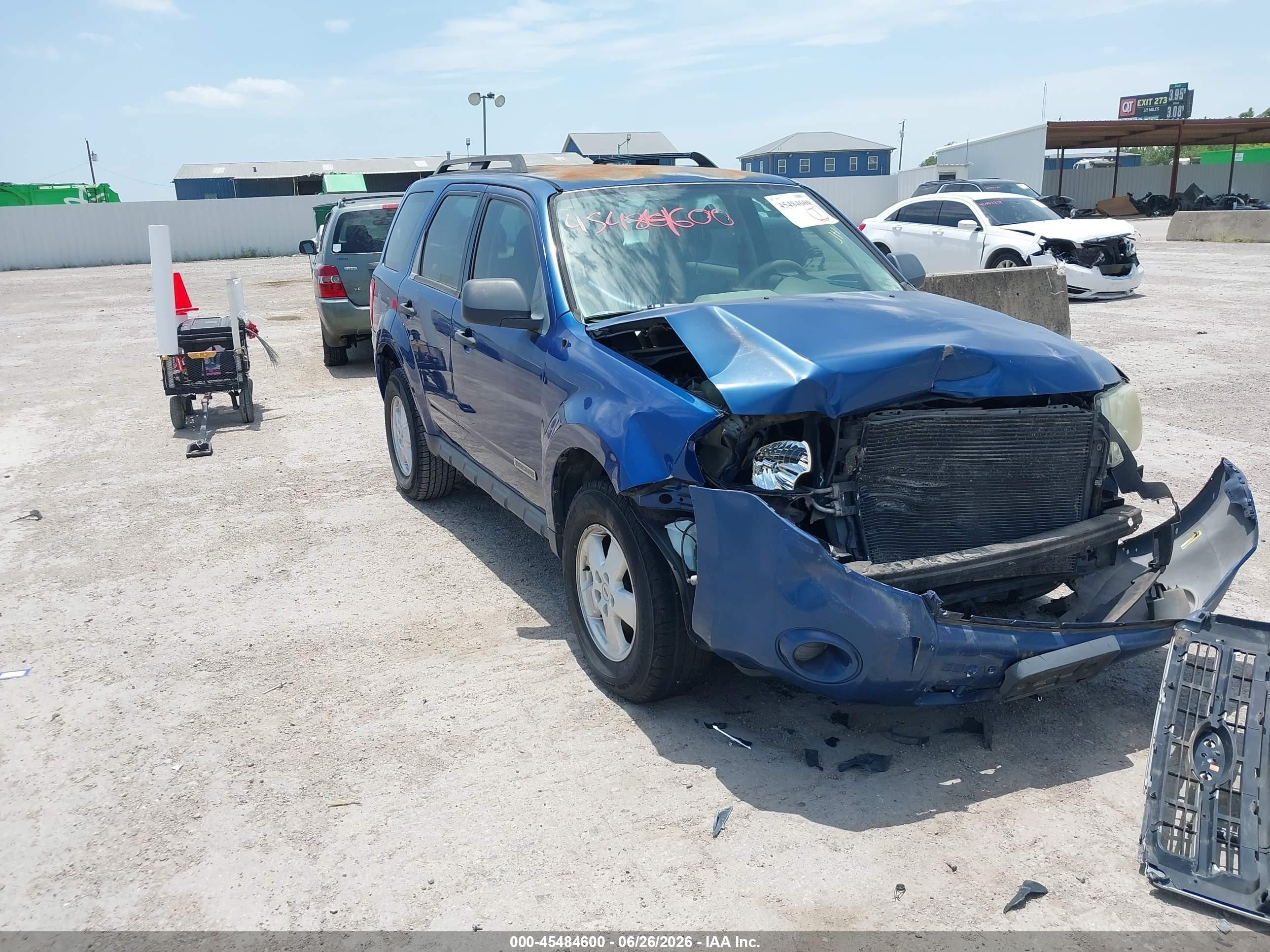 2008 Ford Escape Xls/xls Manual Blue vin: 1FMCU02Z58KD57974
