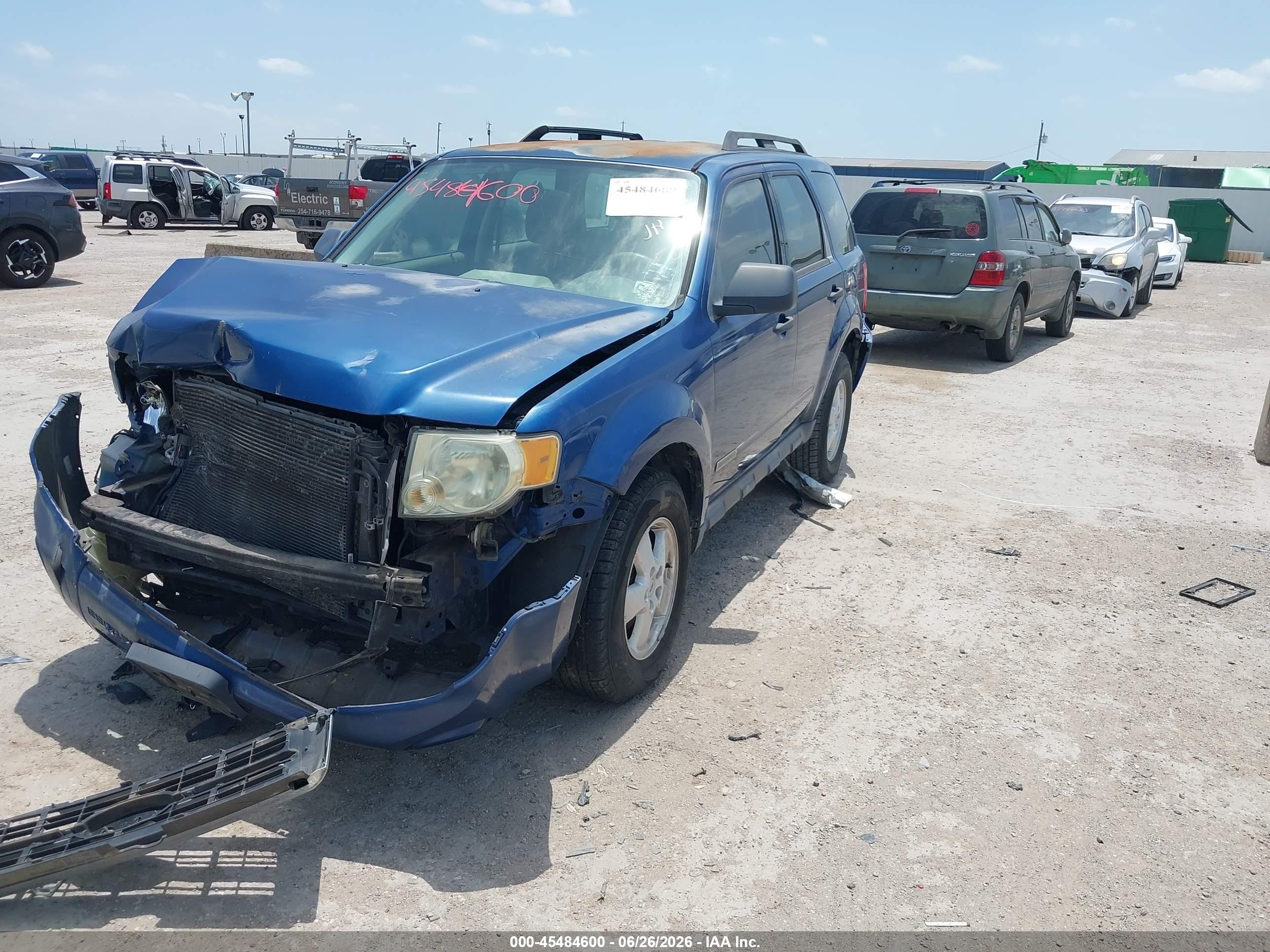 2008 Ford Escape Xls/xls Manual Blue vin: 1FMCU02Z58KD57974