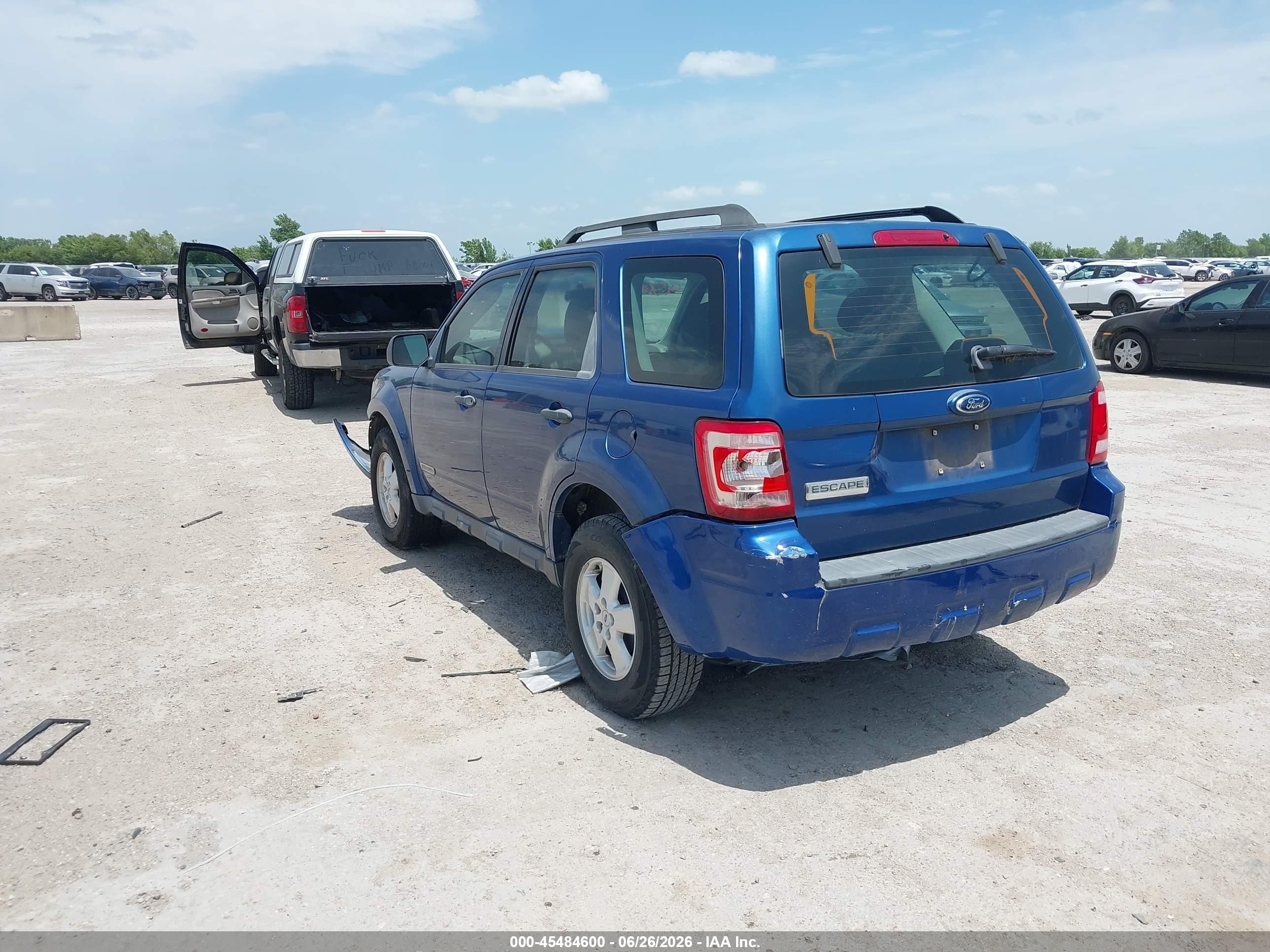 2008 Ford Escape Xls/xls Manual Blue vin: 1FMCU02Z58KD57974