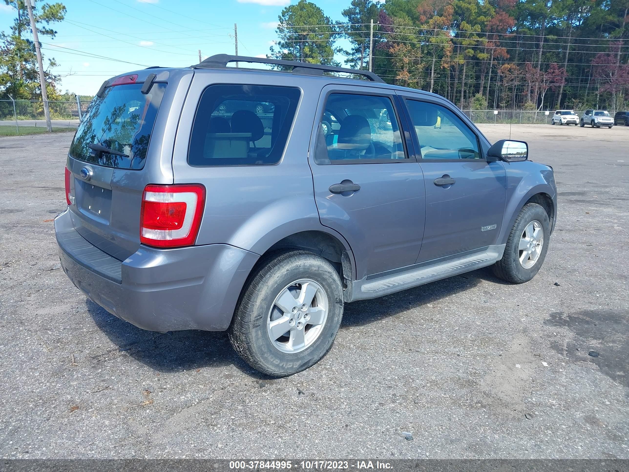 2008 Ford Escape Xls Gray vin: 1FMCU02Z68KC38721