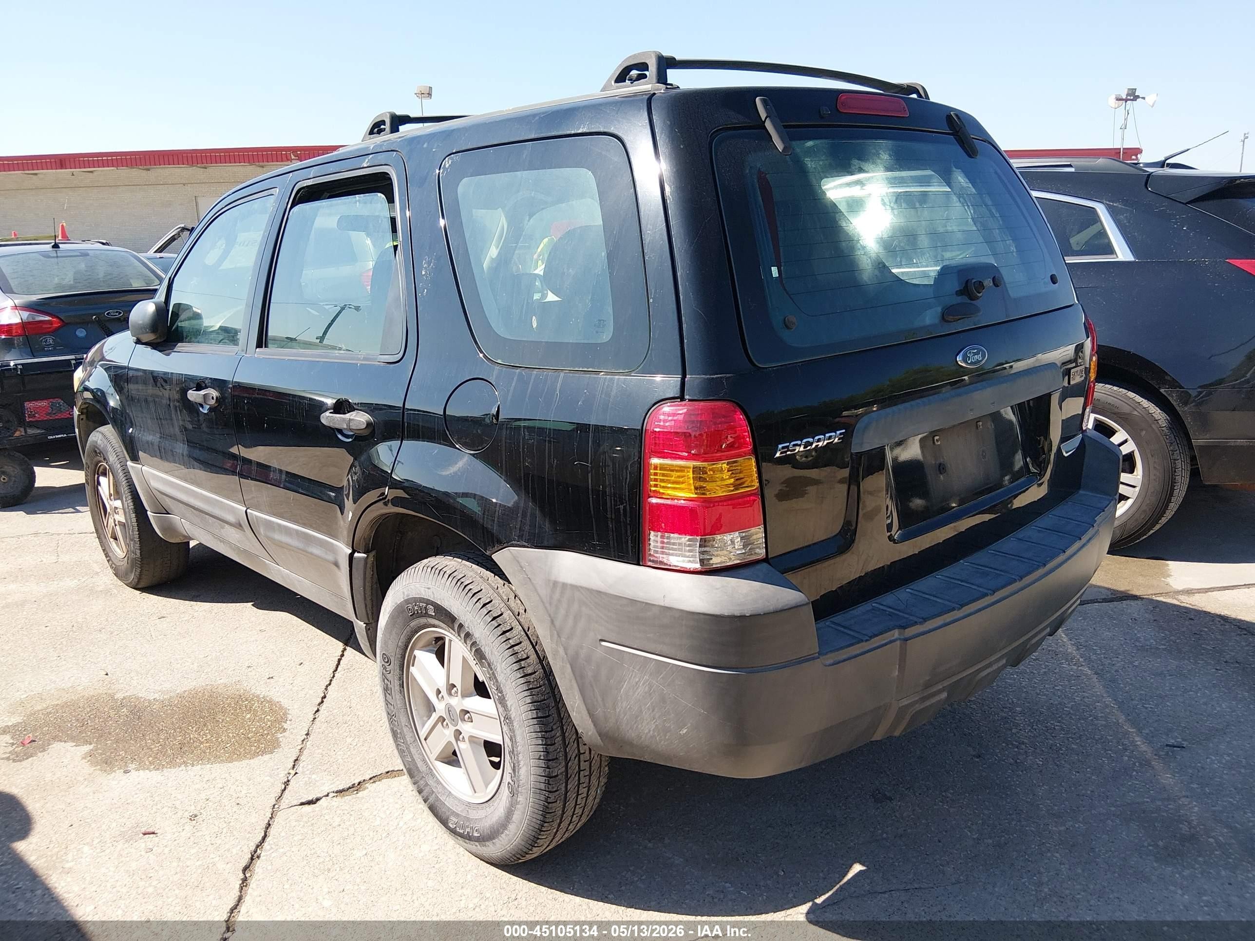 2006 Ford Escape Xls Black vin: 1FMCU02Z76KA38783