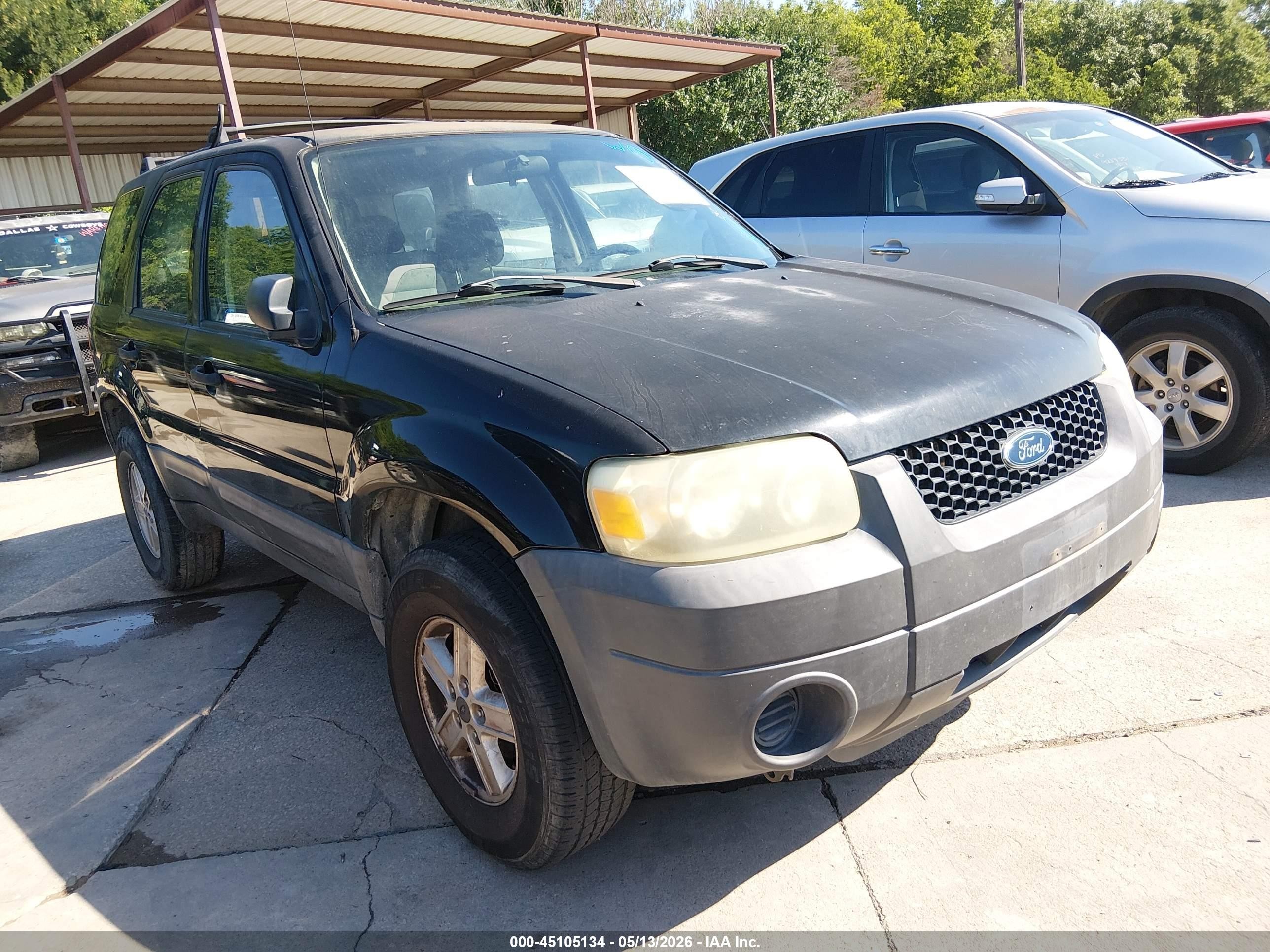 2006 Ford Escape Xls Black vin: 1FMCU02Z76KA38783