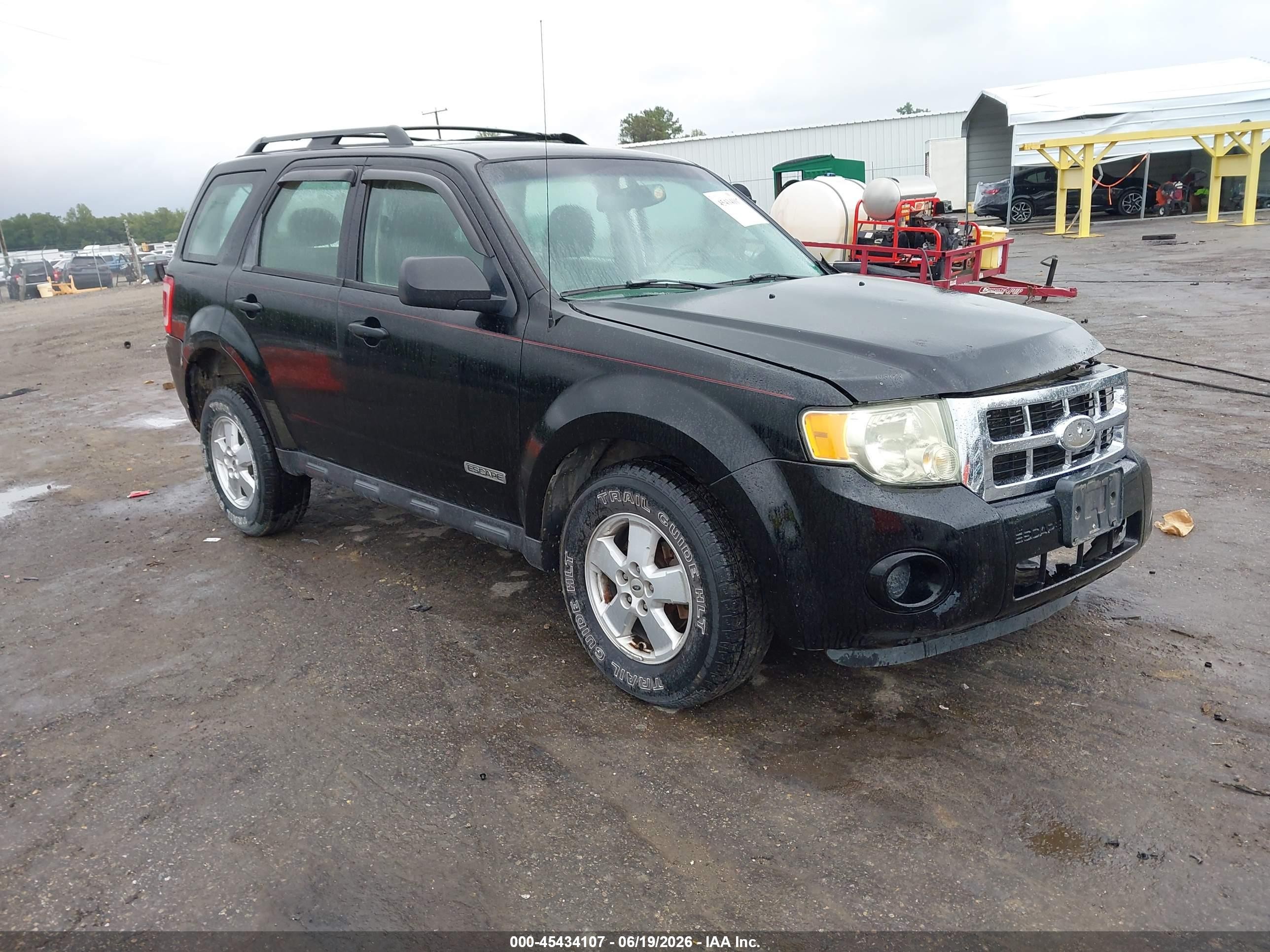 2008 Ford Escape Xls/xls Manual Black vin: 1FMCU02Z78KA59961