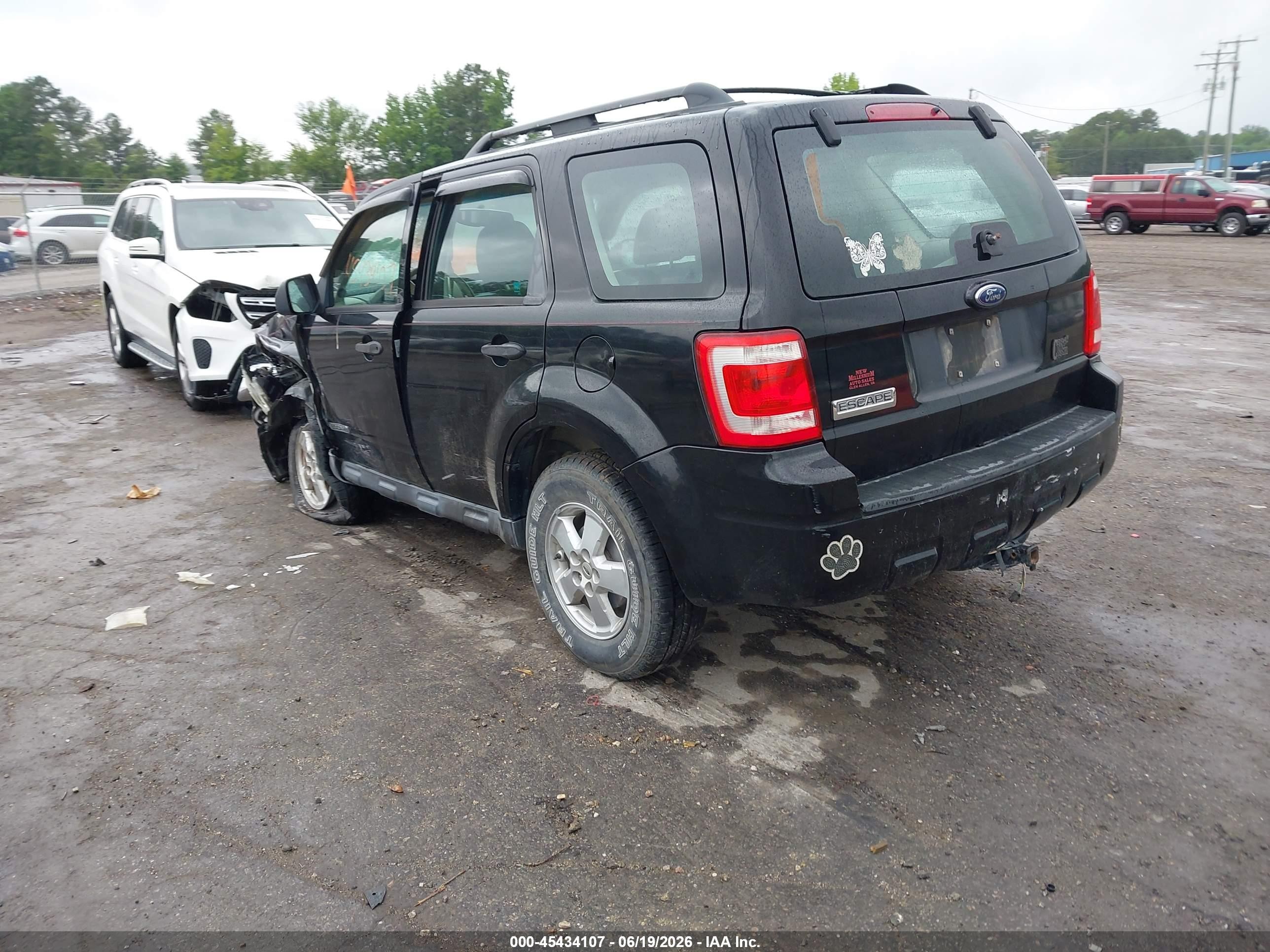 2008 Ford Escape Xls/xls Manual Черный vin: 1FMCU02Z78KA59961
