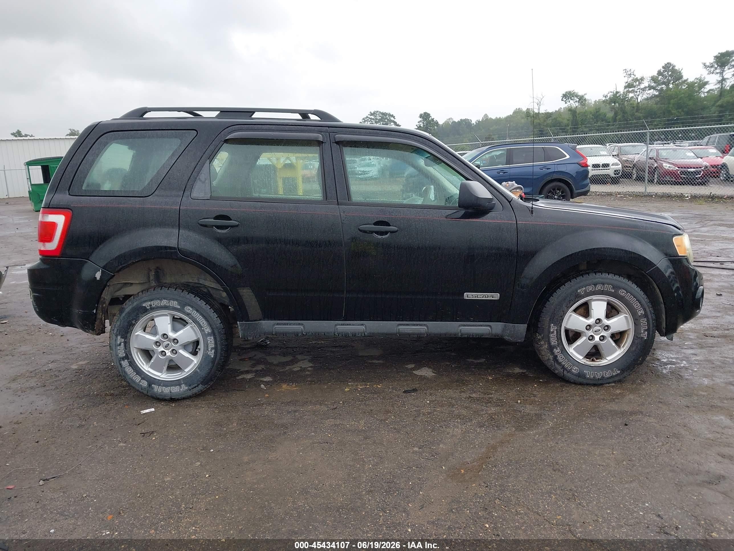 2008 Ford Escape Xls/xls Manual Черный vin: 1FMCU02Z78KA59961