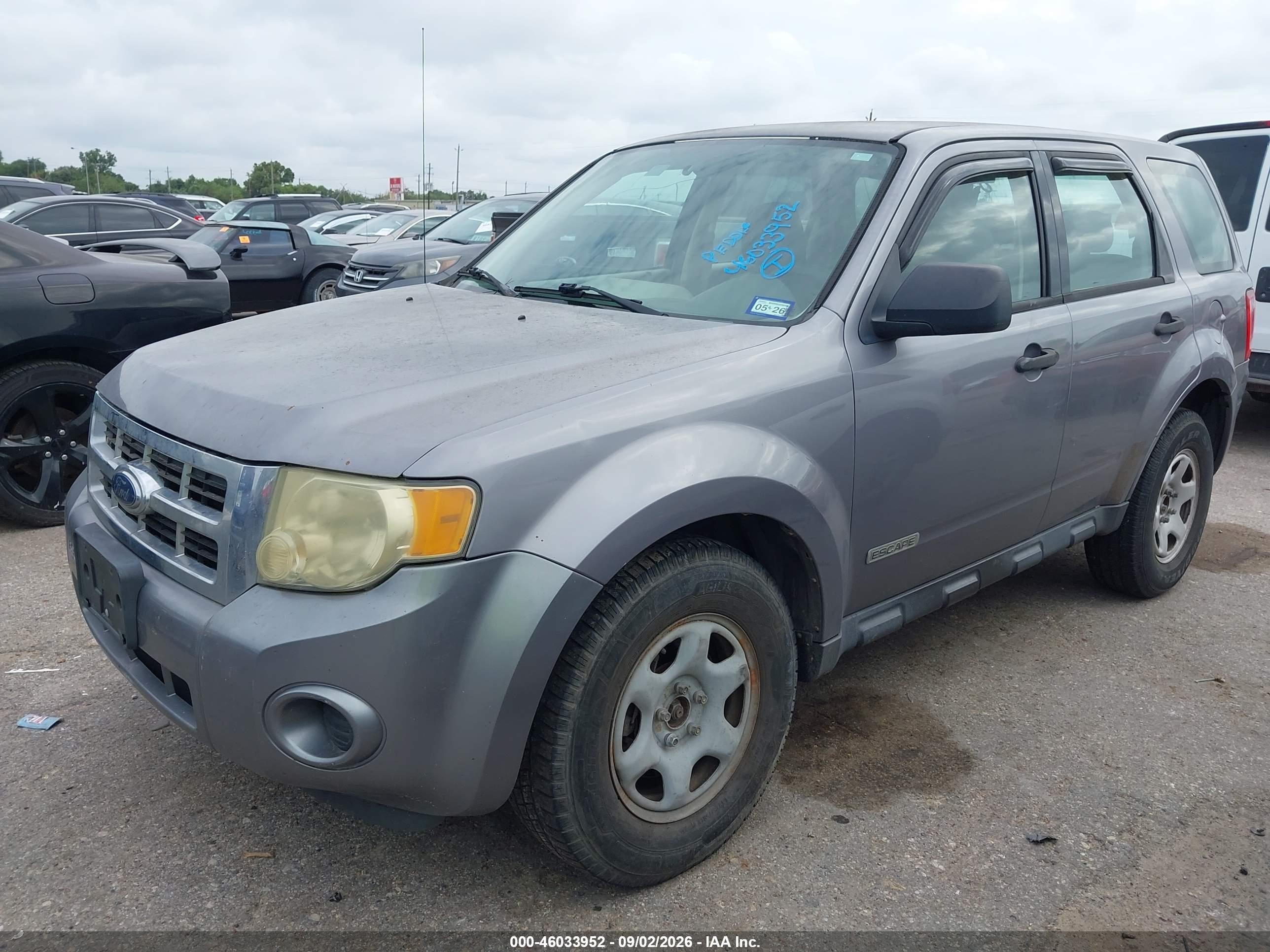 2008 Ford Escape Xls/xls Manual Gray vin: 1FMCU02Z78KC80413