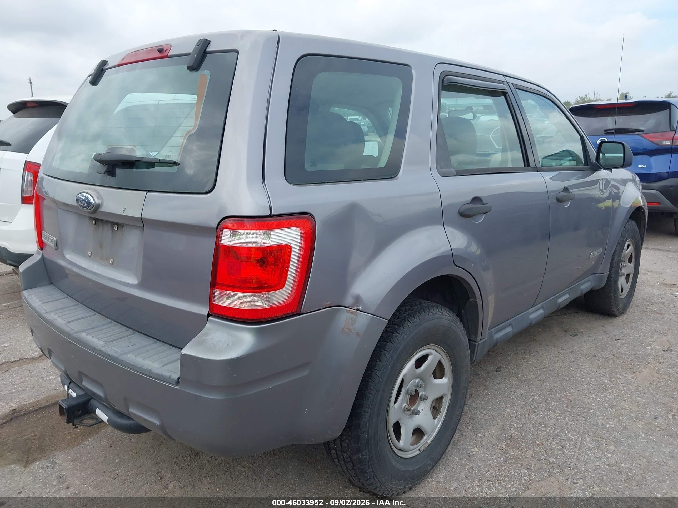 2008 Ford Escape Xls/xls Manual Gray vin: 1FMCU02Z78KC80413