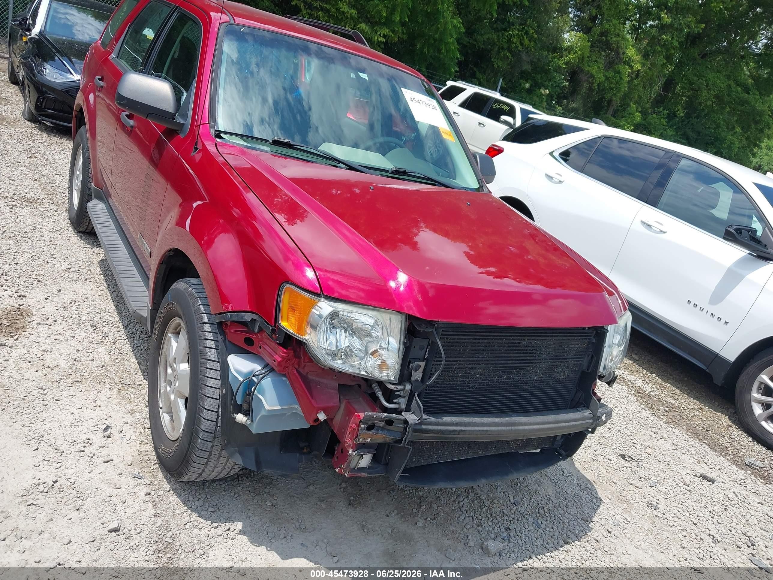 2008 Ford Escape Xls/xls Manual Red vin: 1FMCU02Z78KC99866