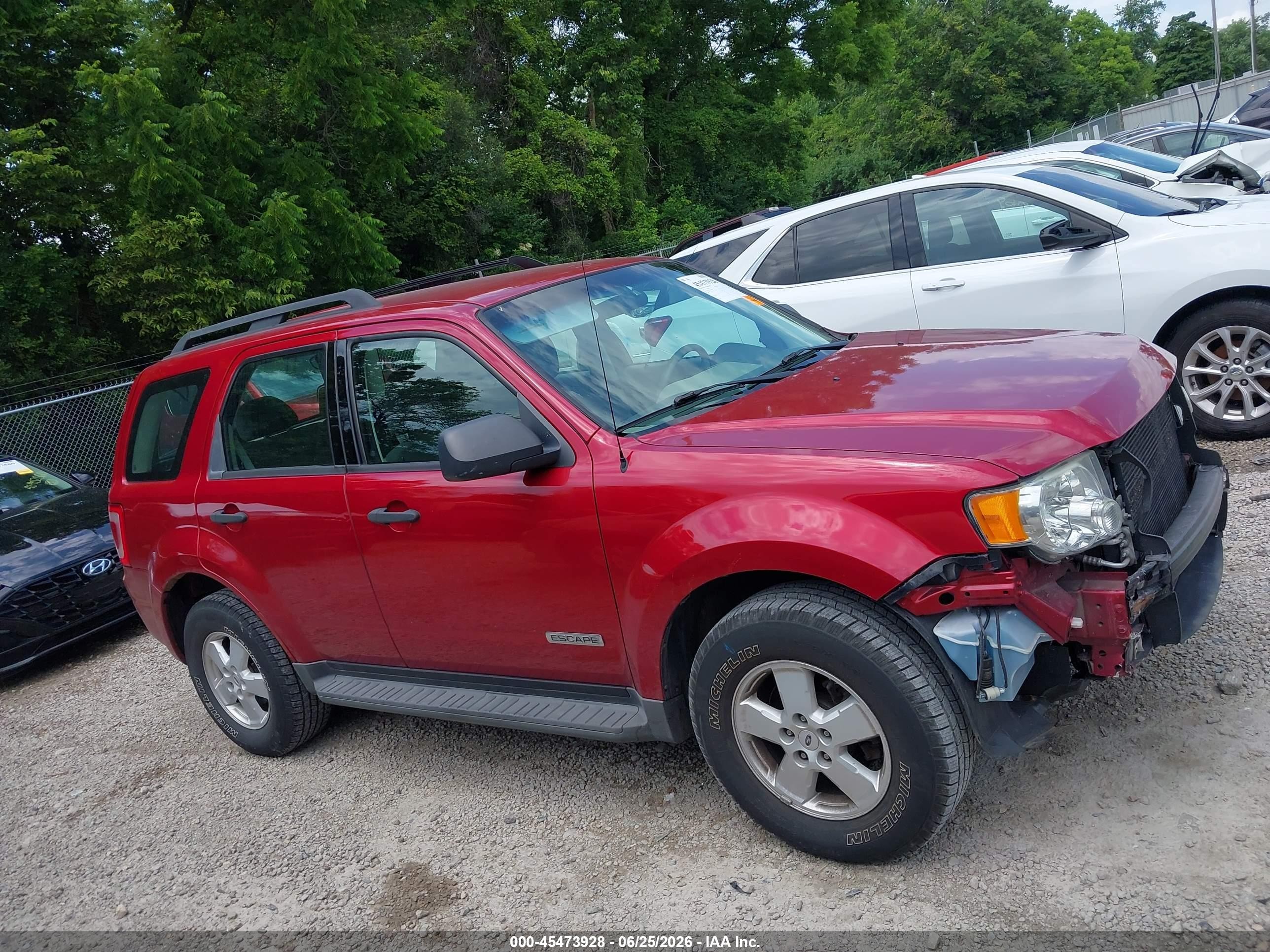2008 Ford Escape Xls/xls Manual Red vin: 1FMCU02Z78KC99866
