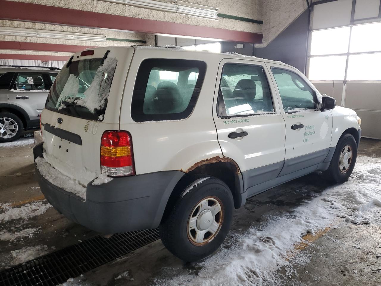 2007 Ford Escape Xls White vin: 1FMCU02Z87KB67794 Damage: Right Qtr Panel, Rust, Severe Damage