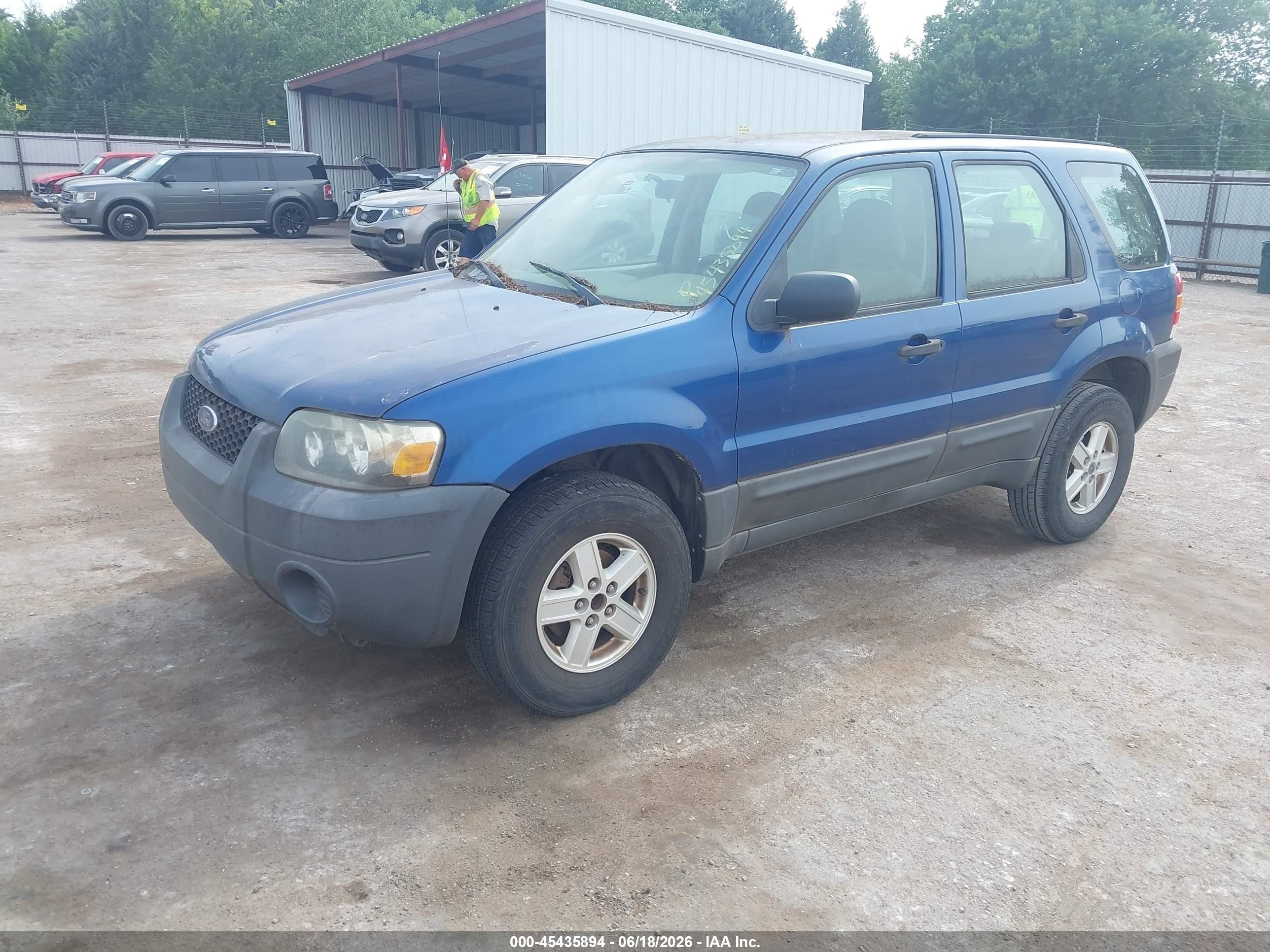 2007 Ford Escape Xls/xls Manual Синий vin: 1FMCU02Z87KB95255