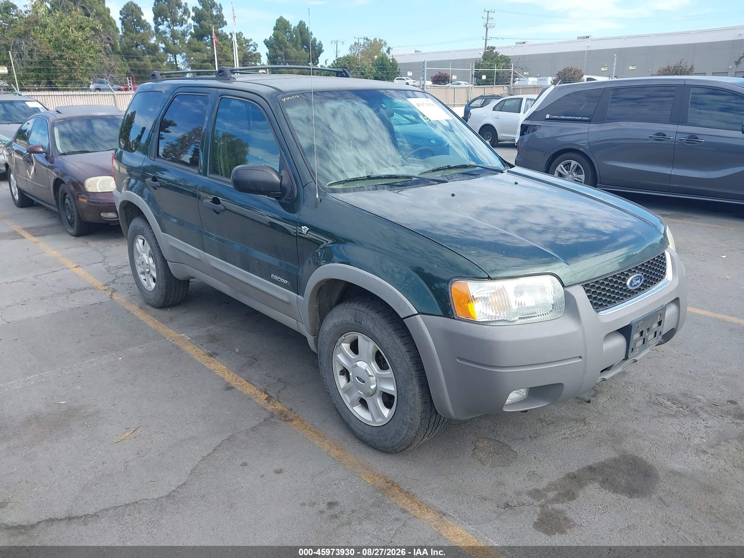 2002 Ford Escape Xlt Green vin: 1FMCU03102KB00981