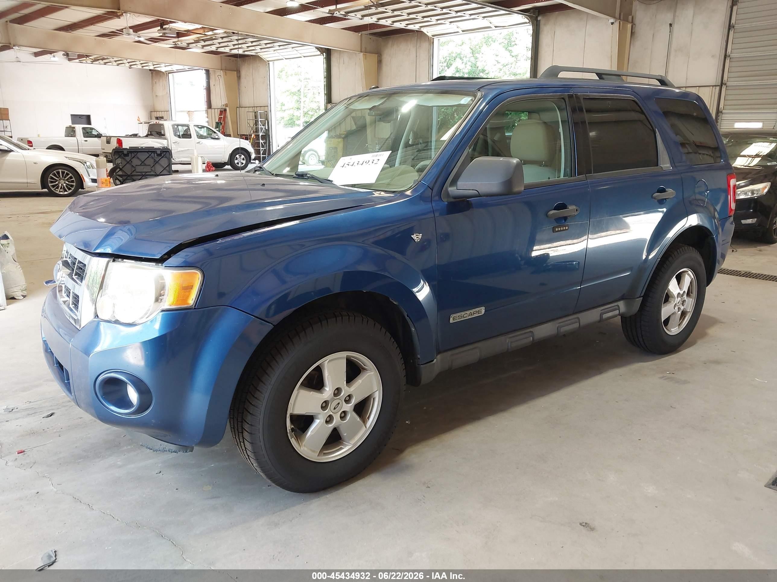 2008 Ford Escape Xlt Blue vin: 1FMCU03108KA72673