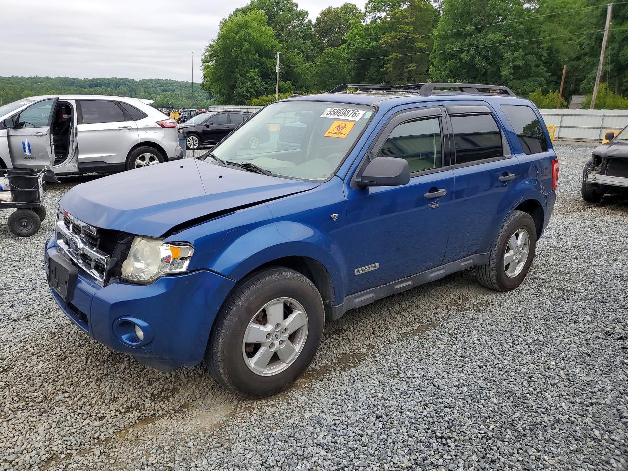 2008 Ford Escape Xlt Blue vin: 1FMCU03108KE02635