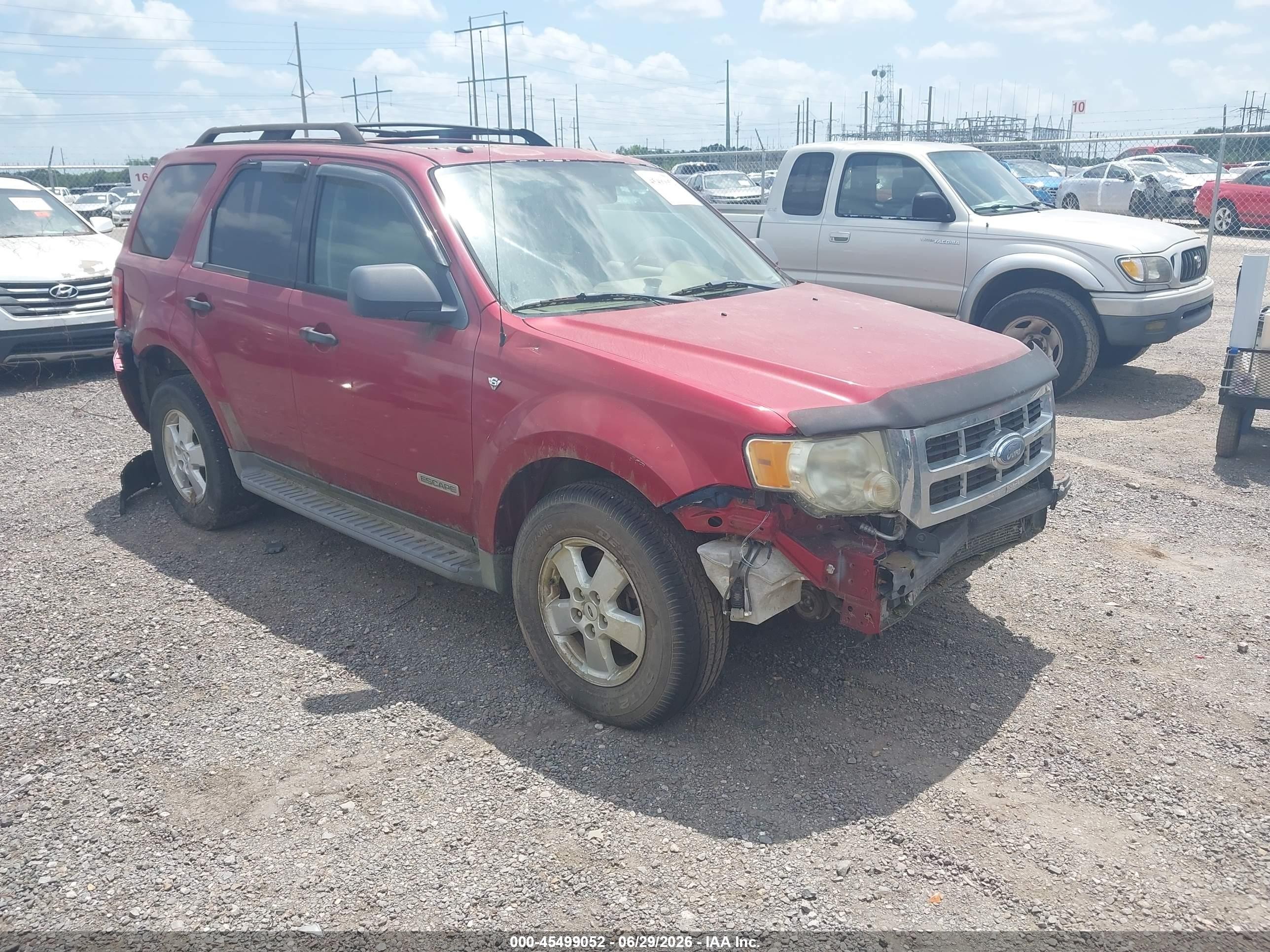 2008 Ford Escape Xlt Red vin: 1FMCU03118KA95413