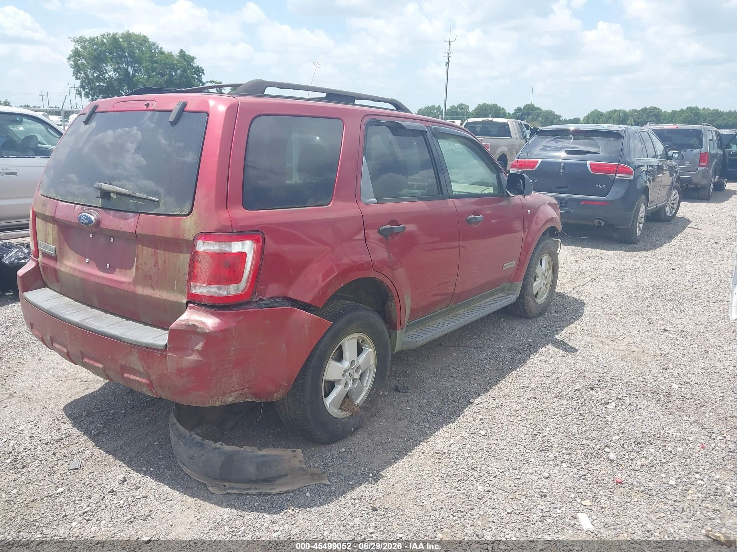 2008 Ford Escape Xlt Red vin: 1FMCU03118KA95413