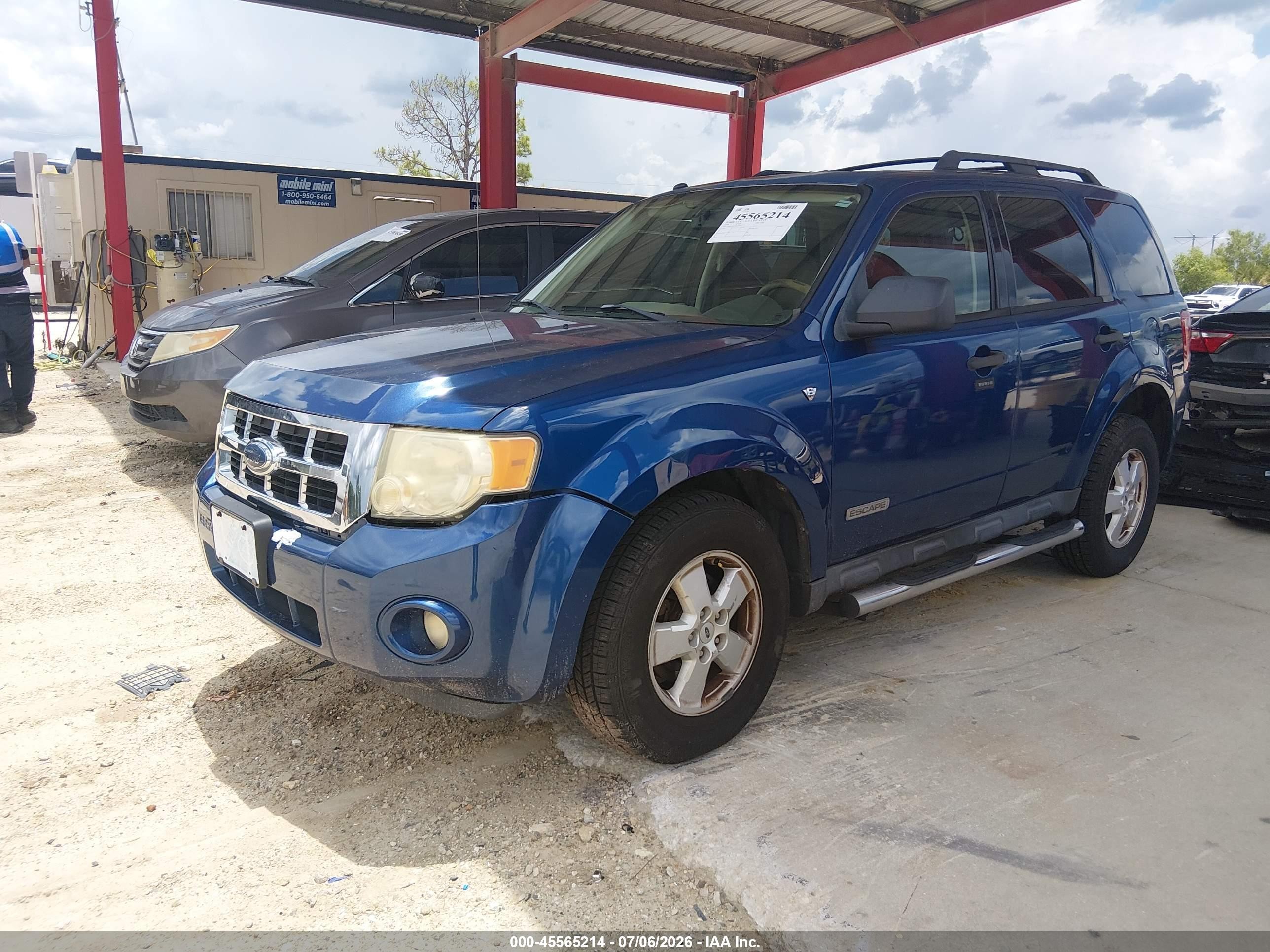 2008 Ford Escape Xlt Blue vin: 1FMCU03118KE30749