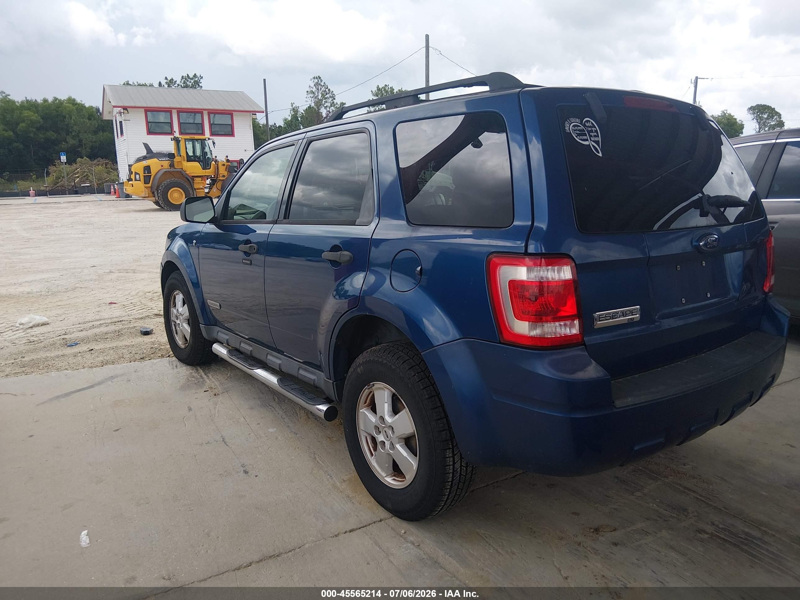 2008 Ford Escape Xlt Blue vin: 1FMCU03118KE30749